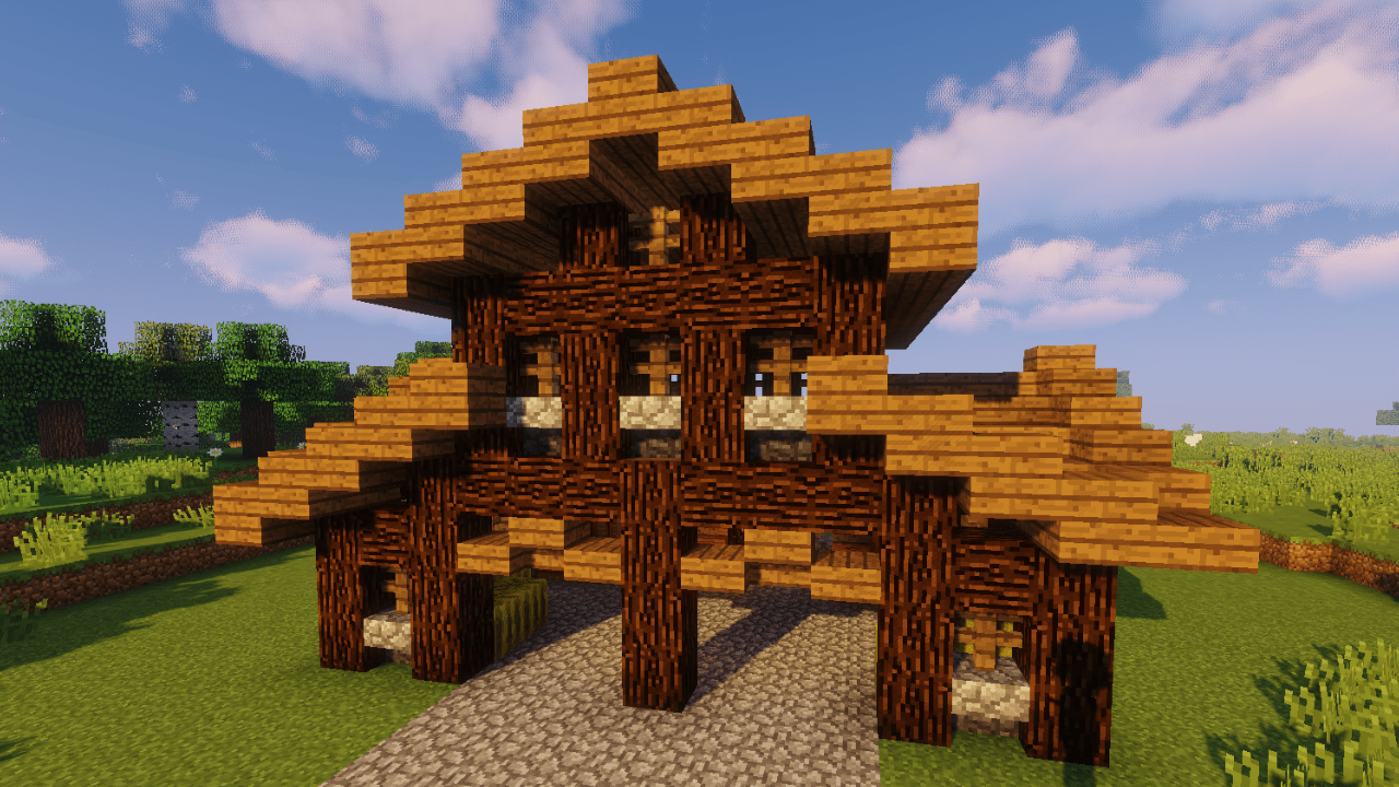 Warehouse for my medieval village r/Minecraft