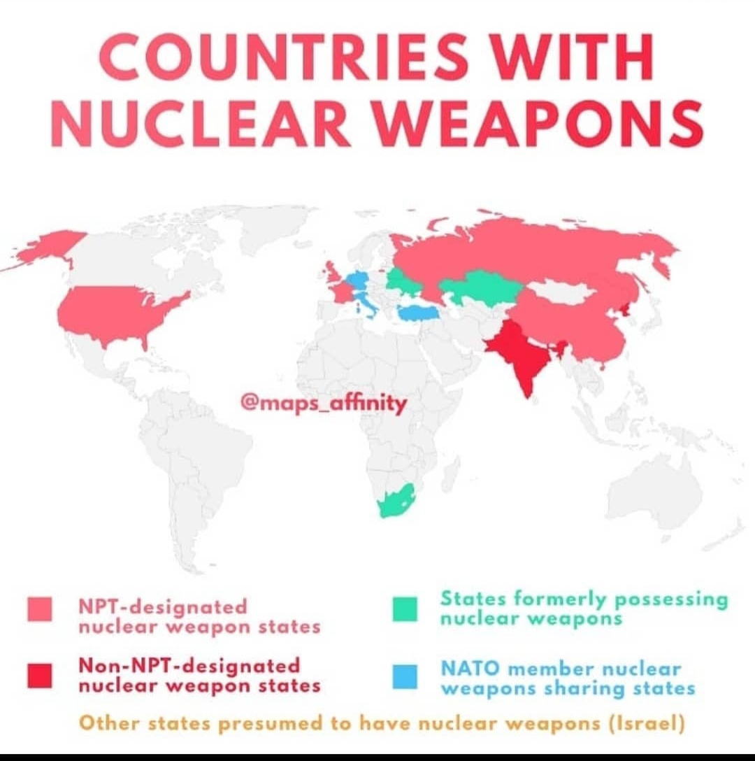 countries with nuclear weapons r/geography