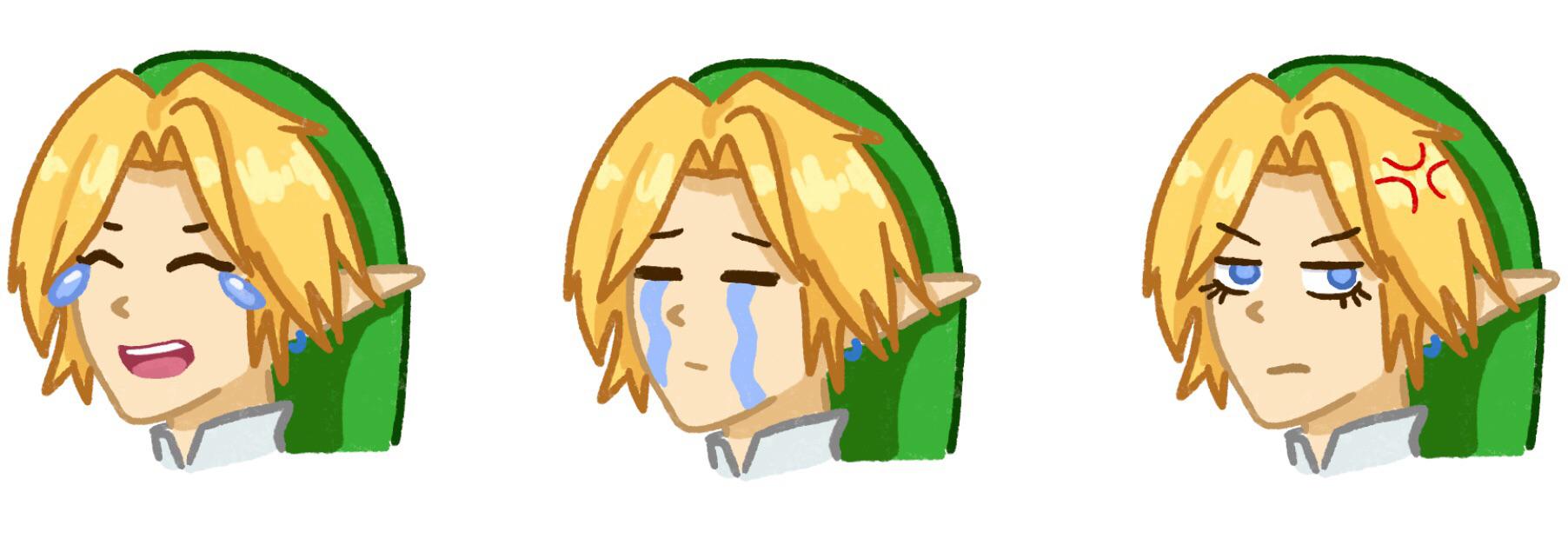 I had this idea in school and sketched out Link emojis... and