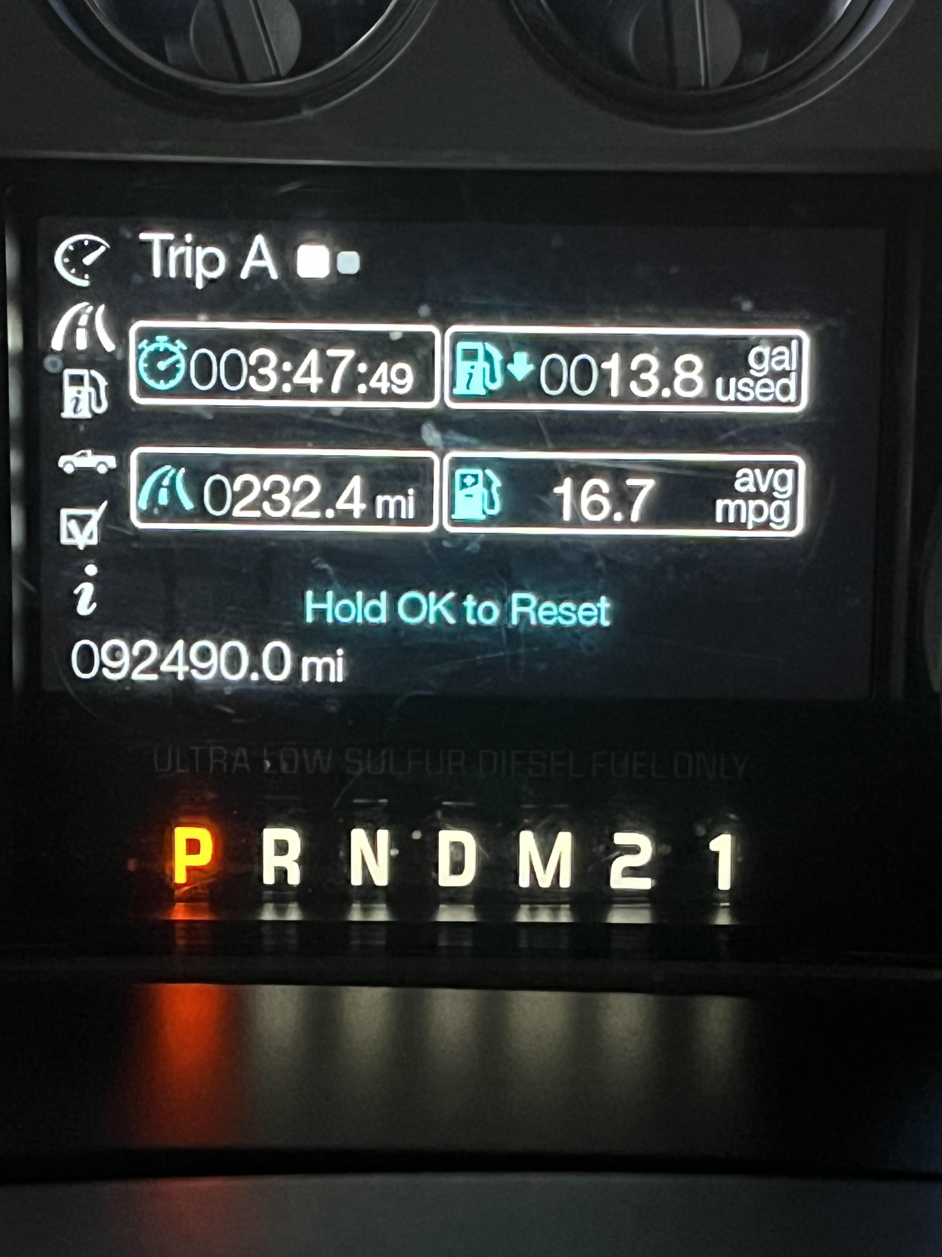 2016 6.7 CCLB mileage from Albuquerque, NM to Durango, CO r/FordDiesels