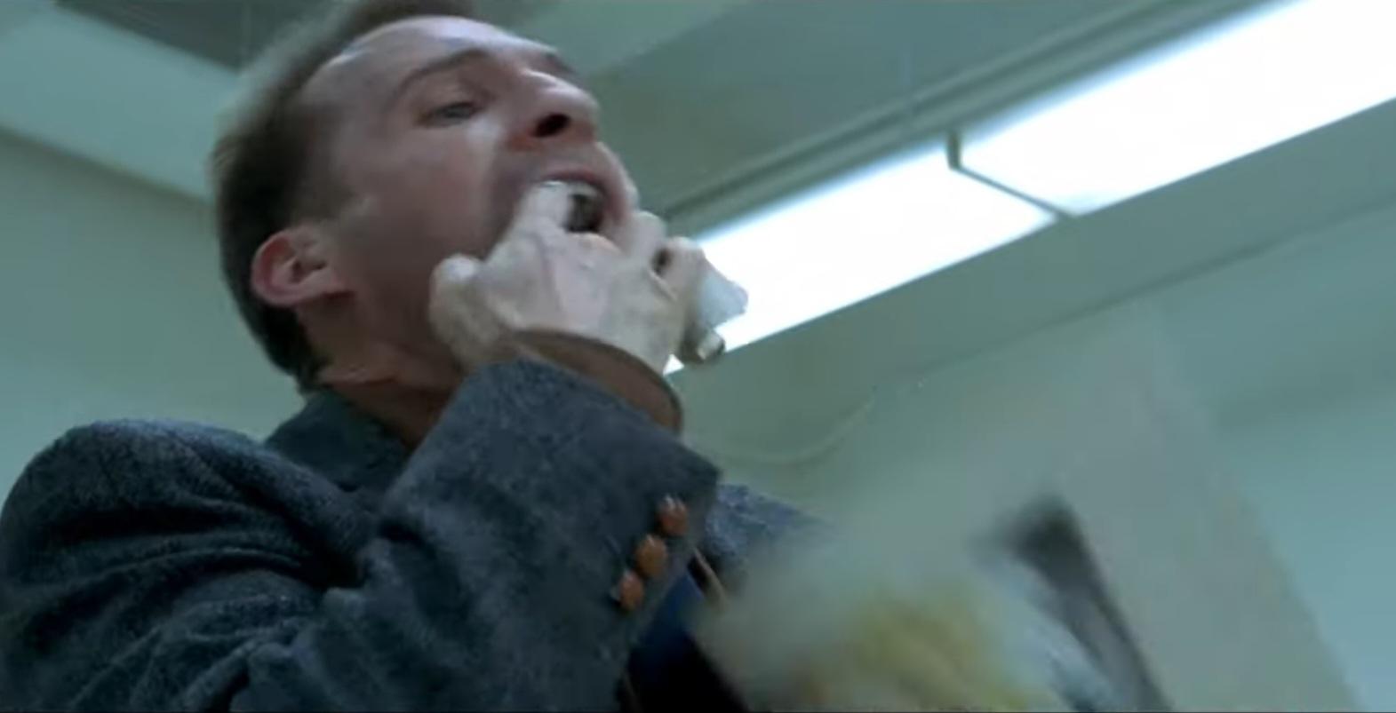 In Red Dragon (2002) Francis Dolarhyde eats the Red Dragon painting to