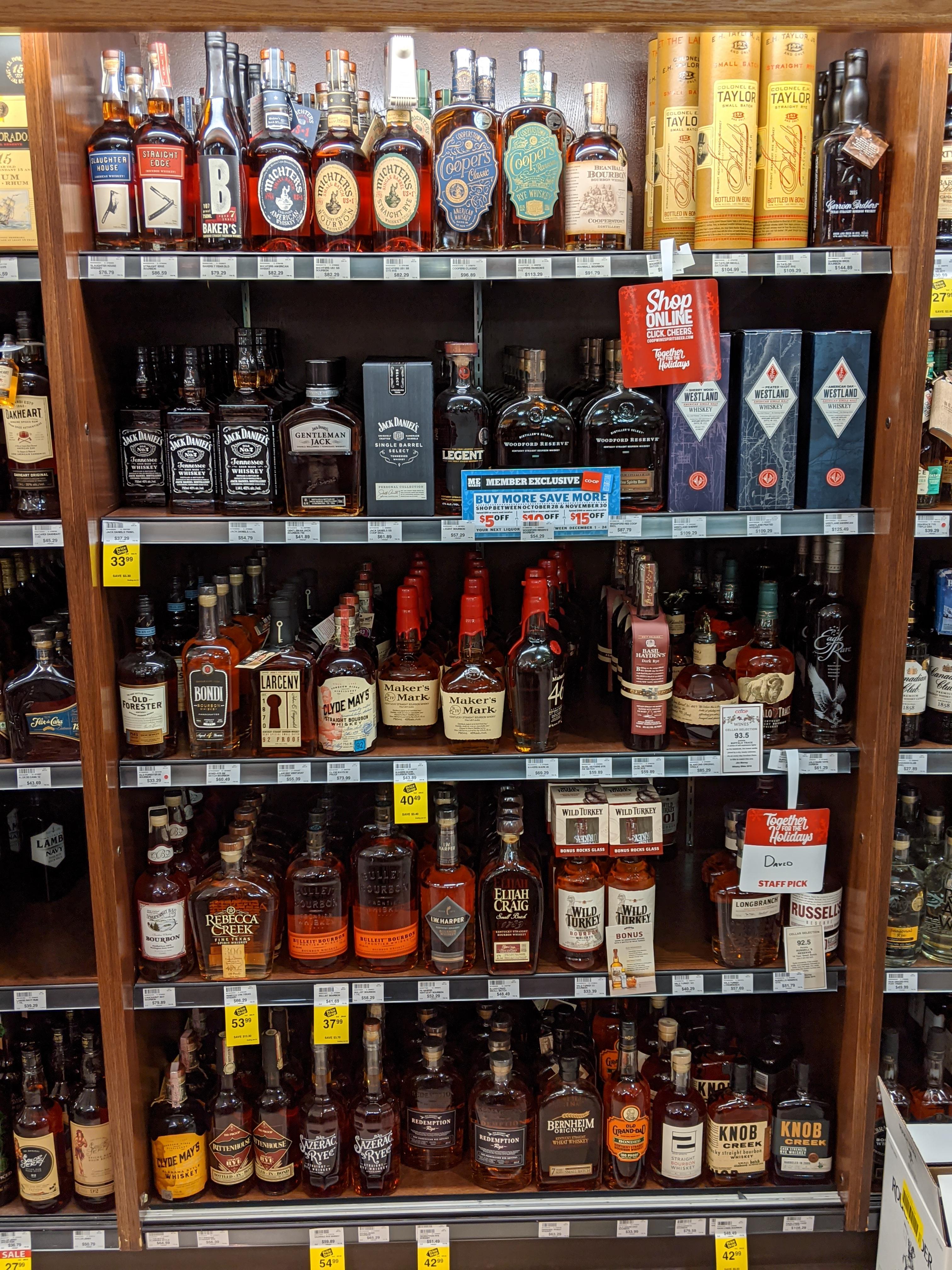Hey bourbon friends....here's a shot of my local store (Canada, that's