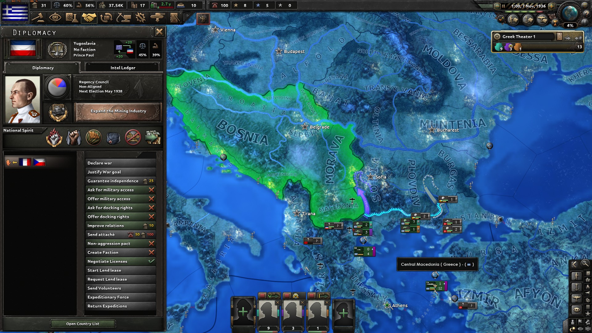 France guaranteeing independence at 4 world tension? r/hoi4