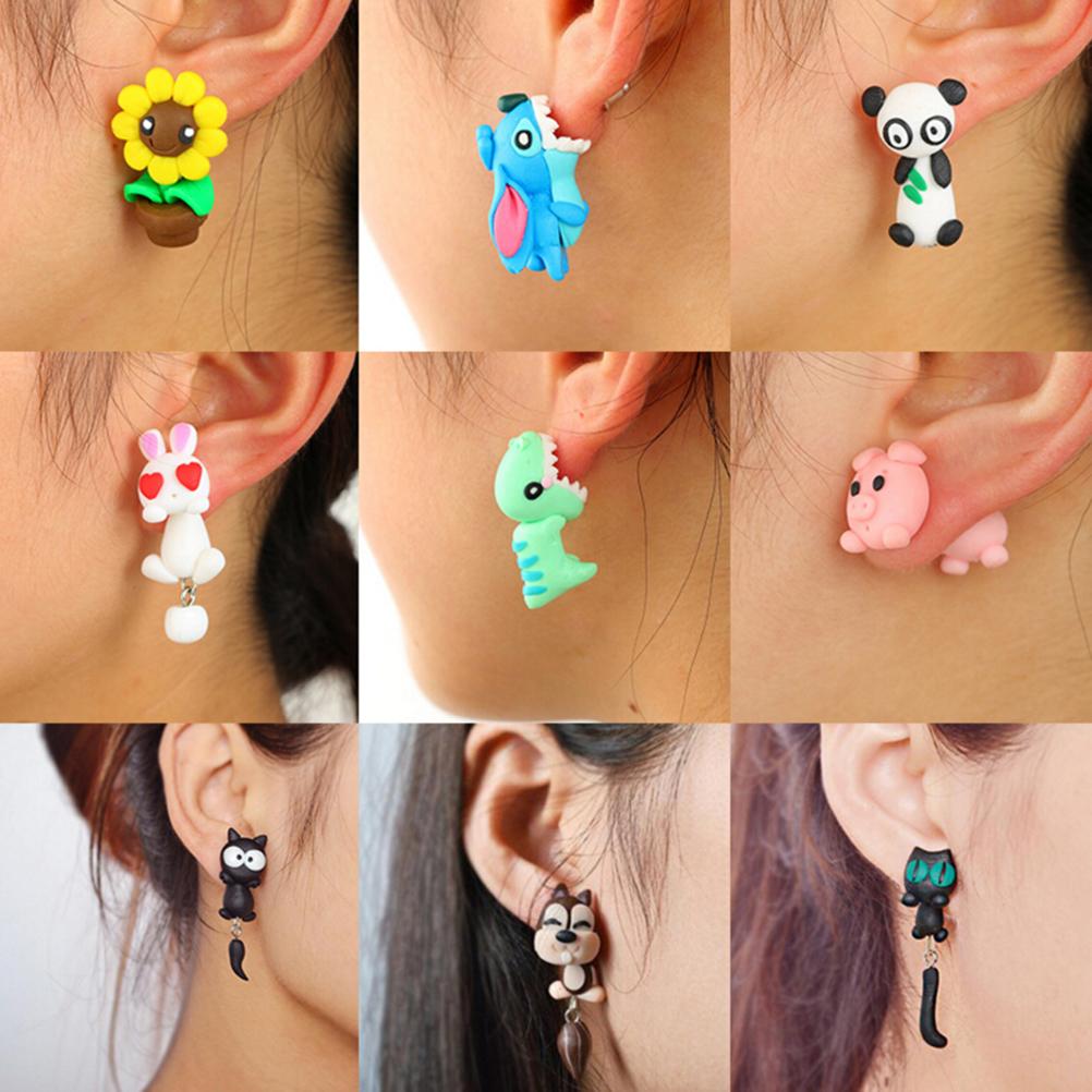 Cute earrings！Like animals bite my ear r/polymerclay