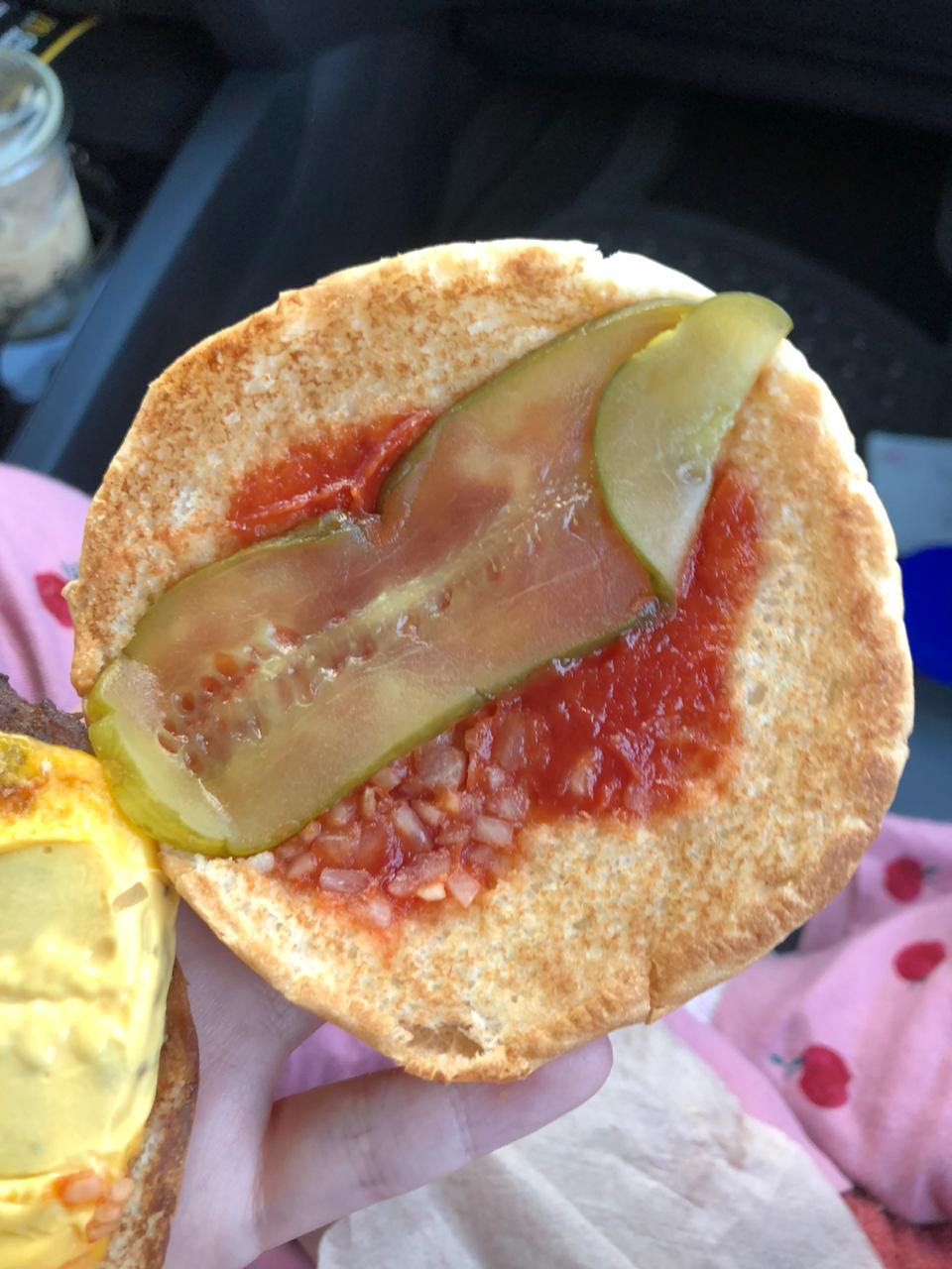 Got a long pickle in a McDonalds Cheeseburger r/mildlyinteresting