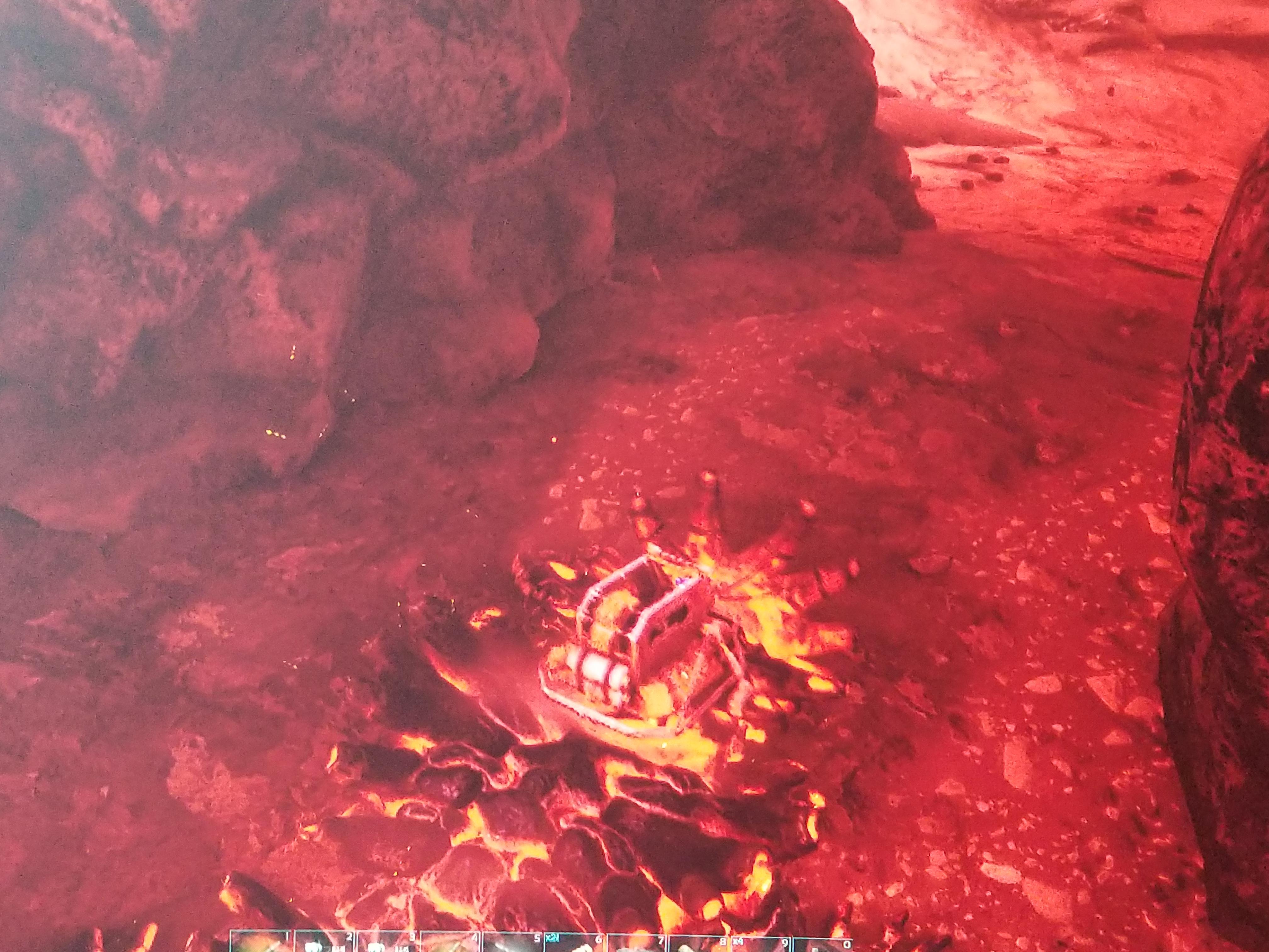 Inside the volcano during the eruption r/ARK