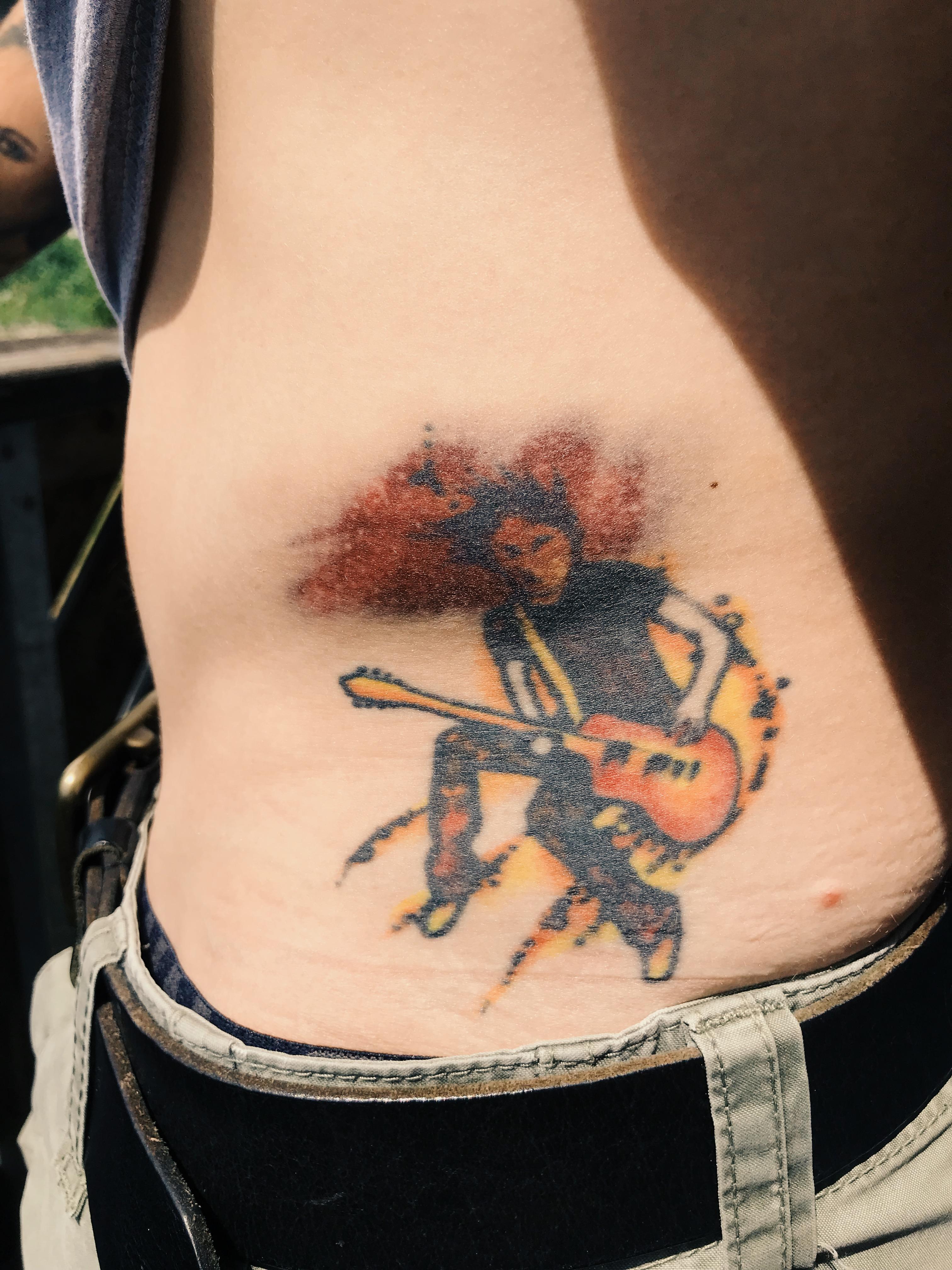 This bruise makes my tattoo look like it received a