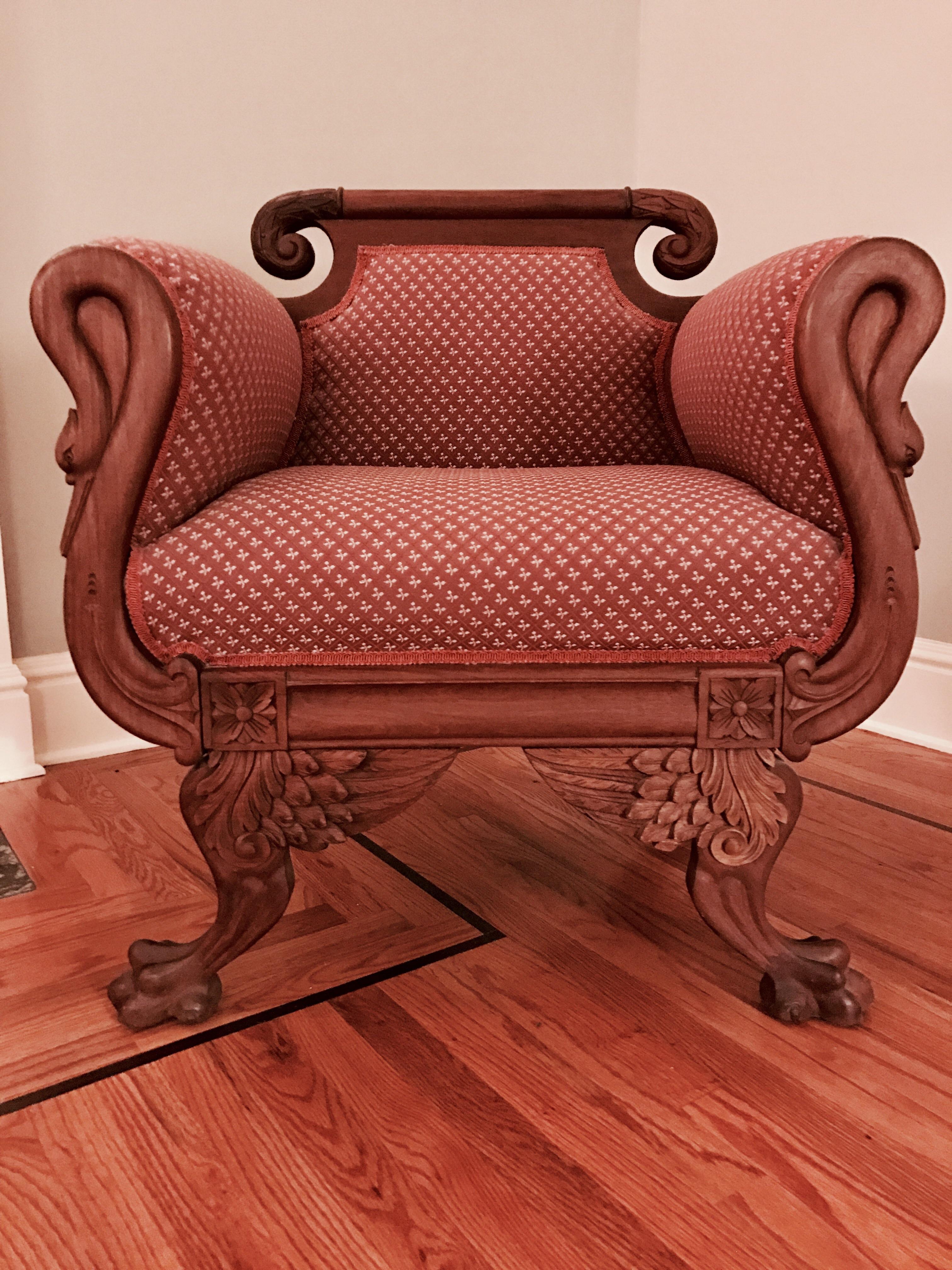 Looking for info on the period and style of carved mahogany claw foot