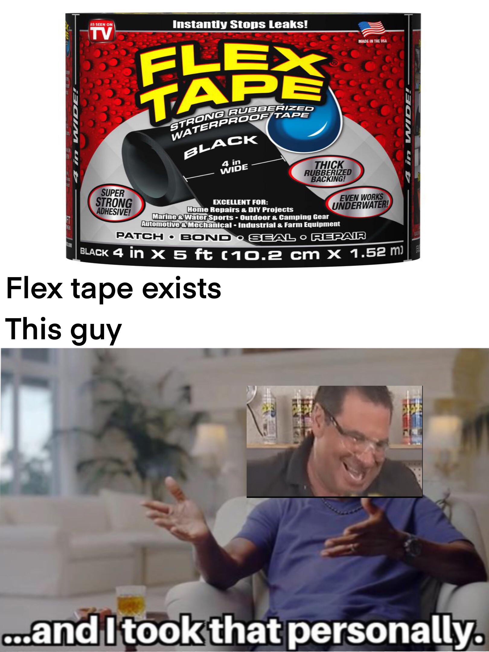 And to show you the power of flex tape, I’m going to cut Reddit in half