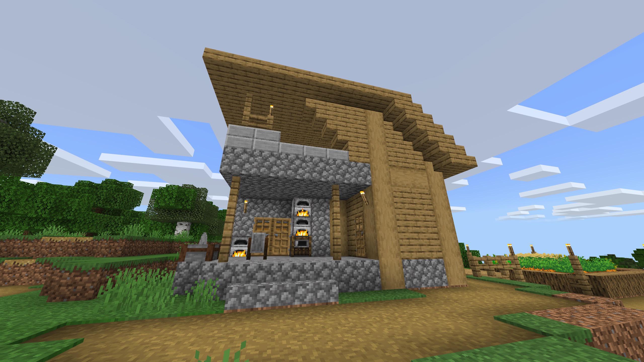 So I found an abandoned village with a blacksmith, after a few hours of