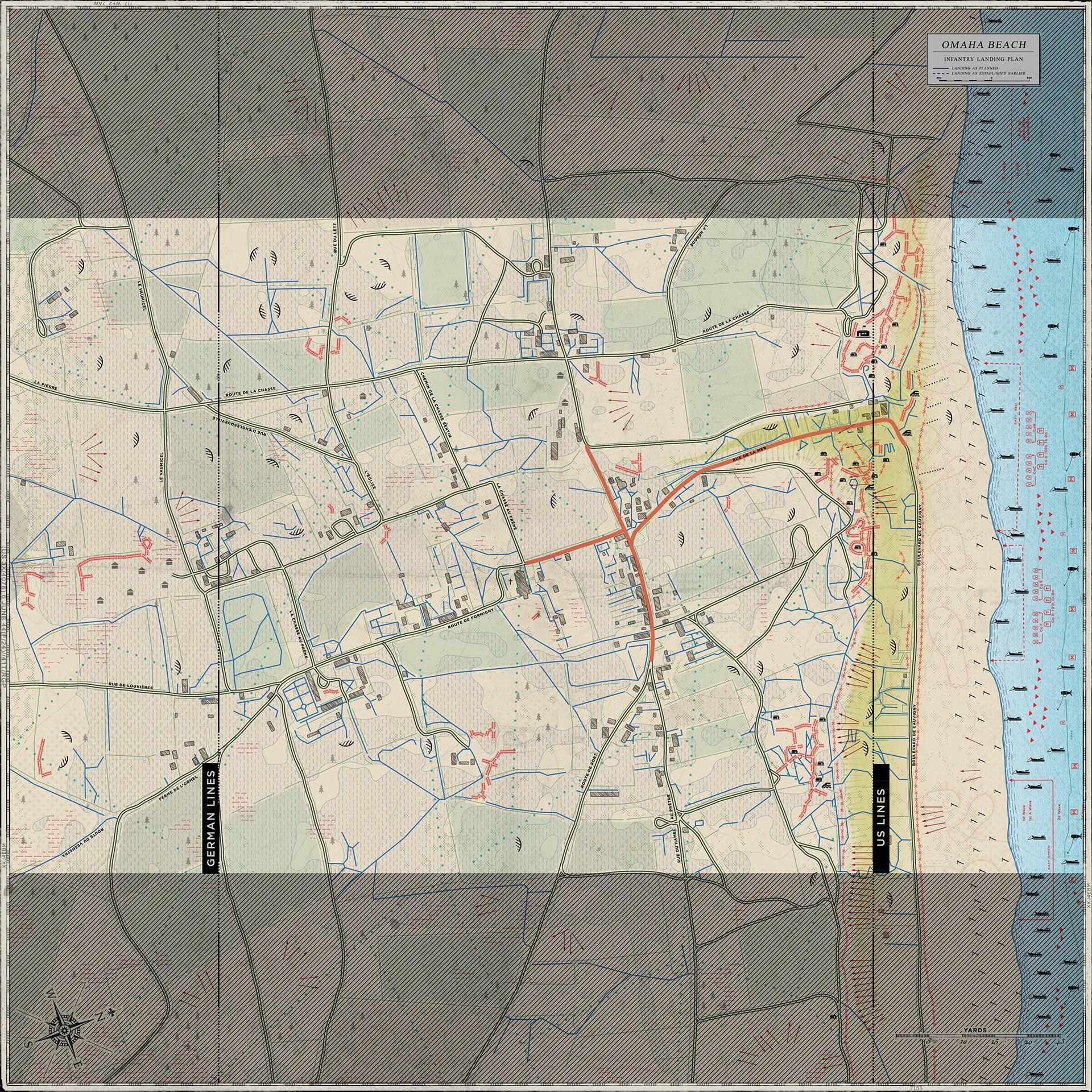 Detailed Map Of Omaha Beach