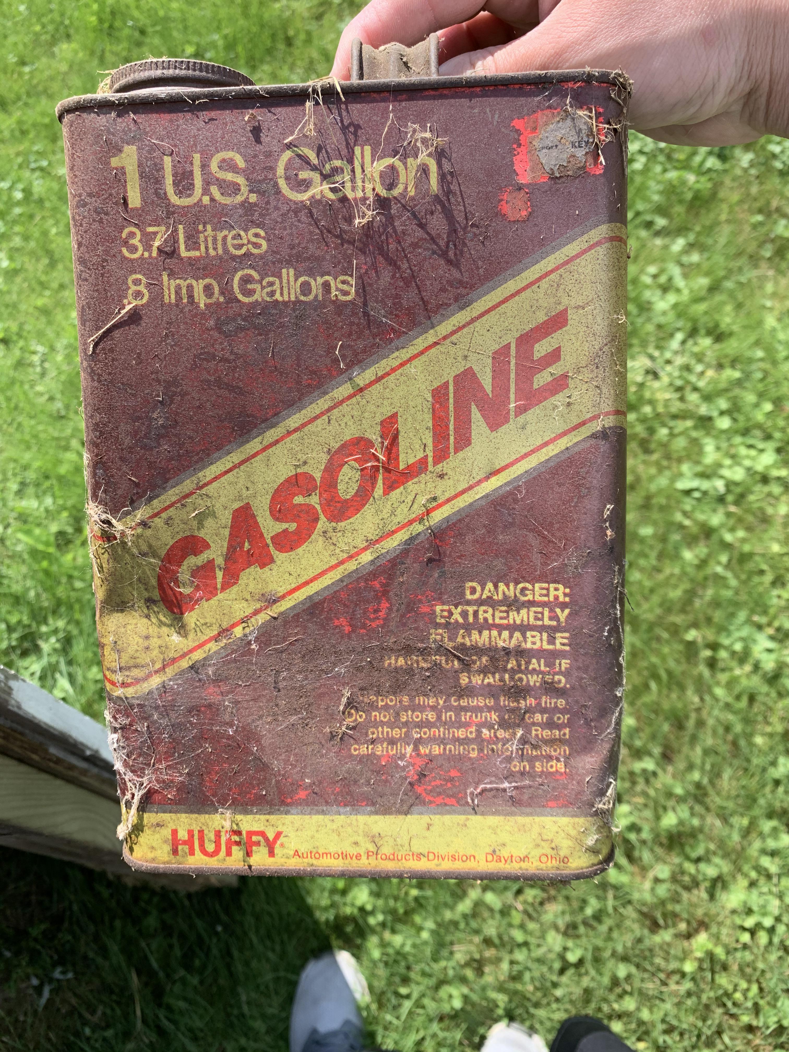 This old gas can I found at my aunts. If you look hard you can still