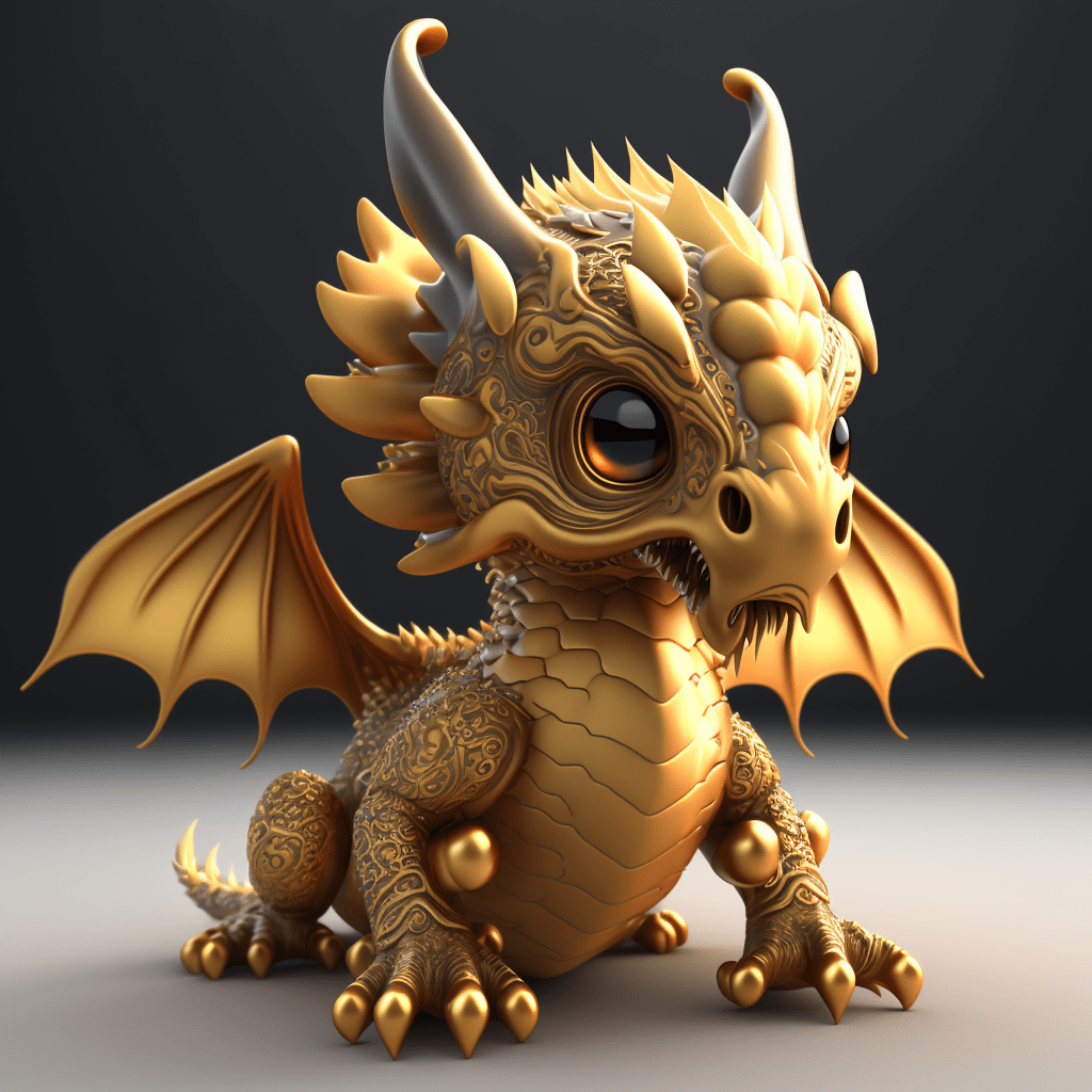 a gold dragon 🐉 r/midjourney