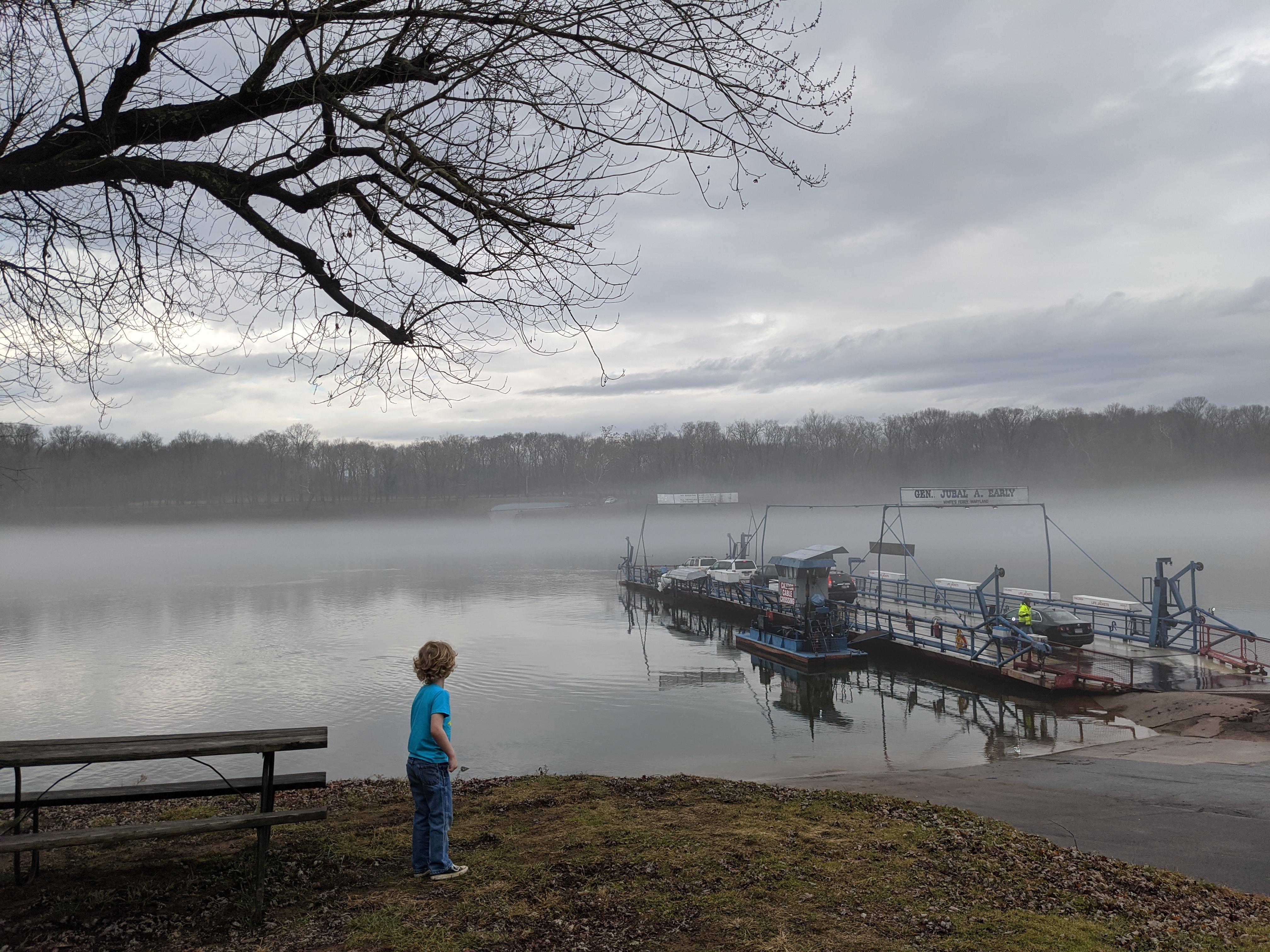 White's Ferry from the Poolesville MD side on a foggy day r/nova