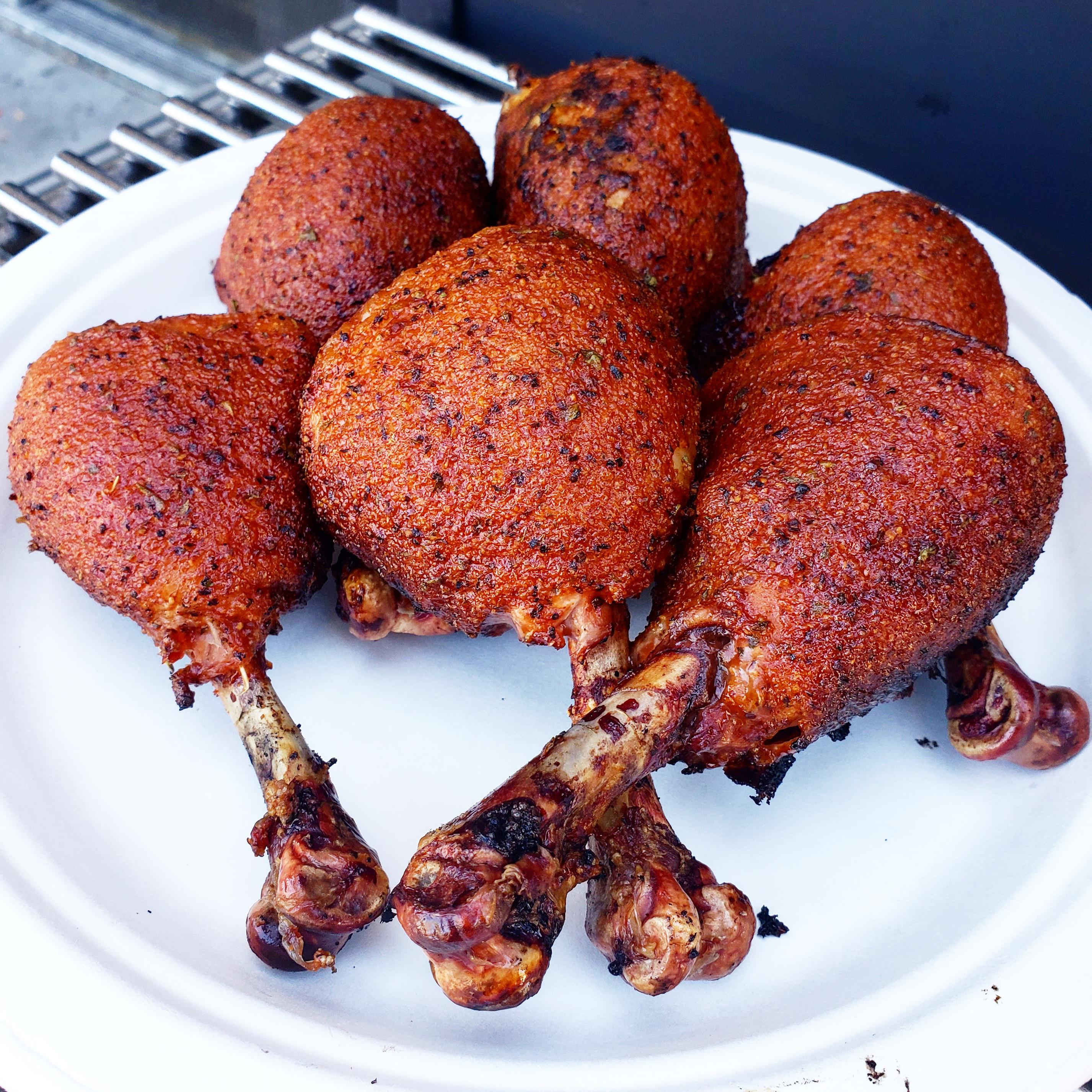 Lollipop Chicken Legs cooked at 350 for about an hour on a Yoder YS640