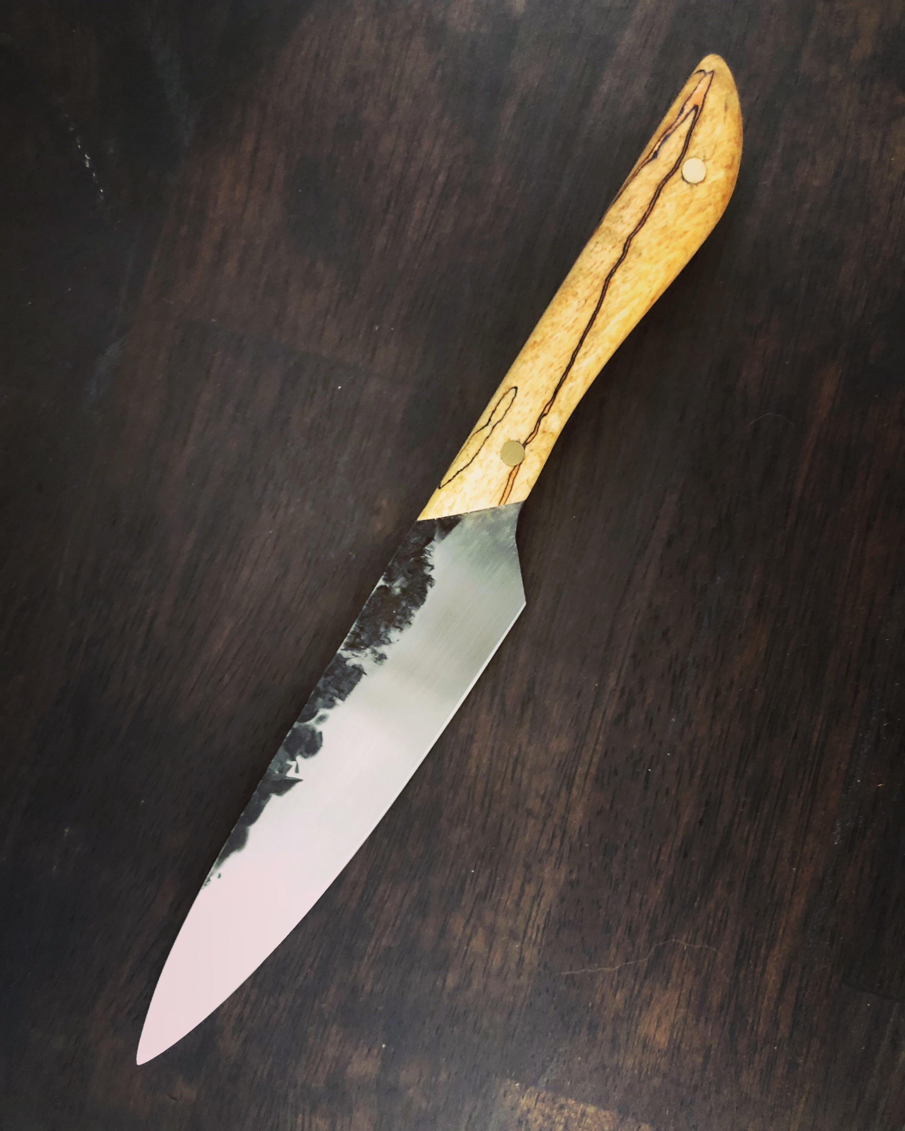Petty knife with spalted maple handle r/Bladesmith