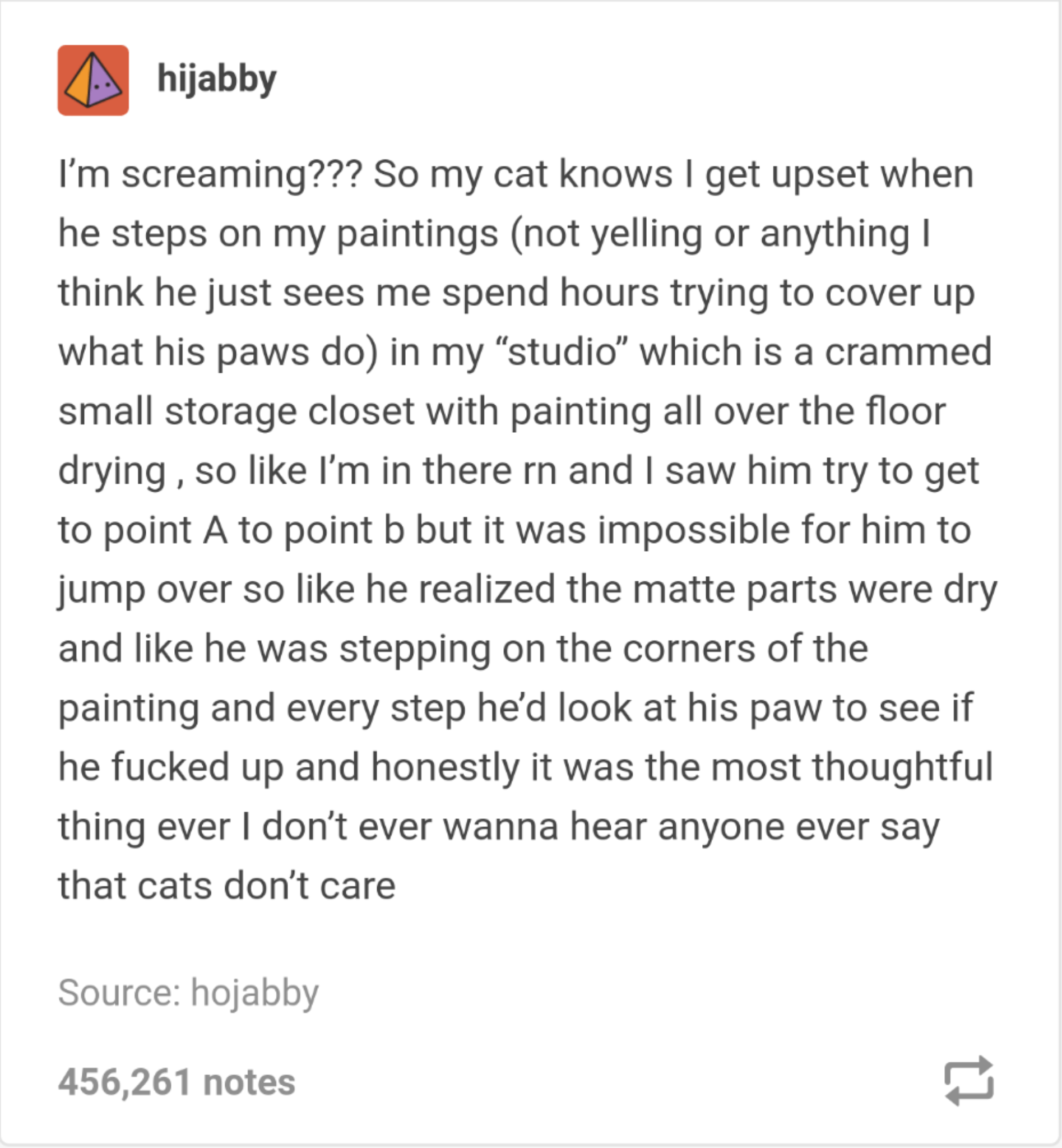Cats care r/CuratedTumblr