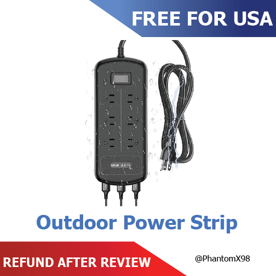 AntiShock Weatherproof Power Strip 44.99, FREE FOR AMAZON USA PRODUCT