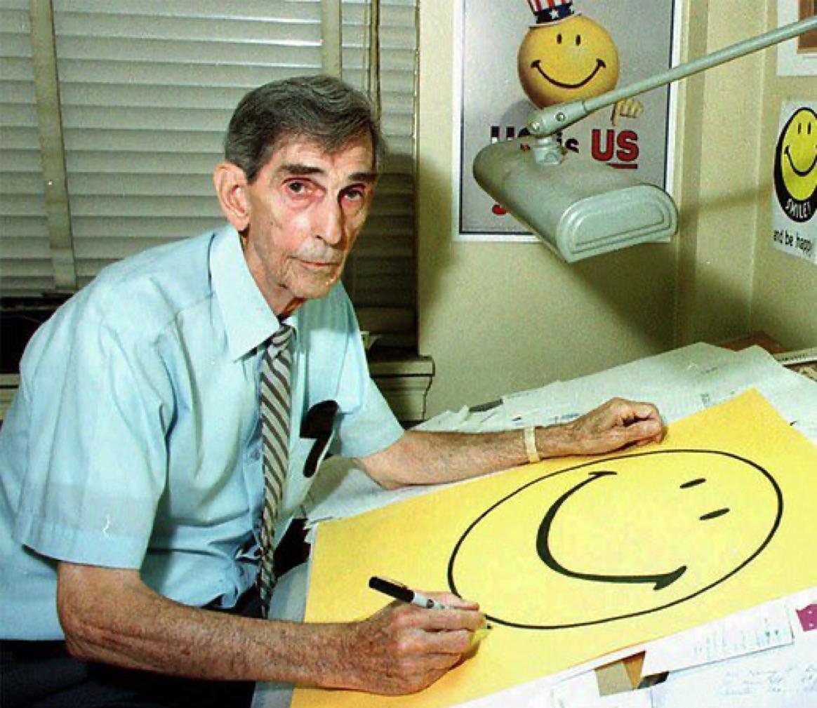 Harvey Ball, designer of the smiley face Images