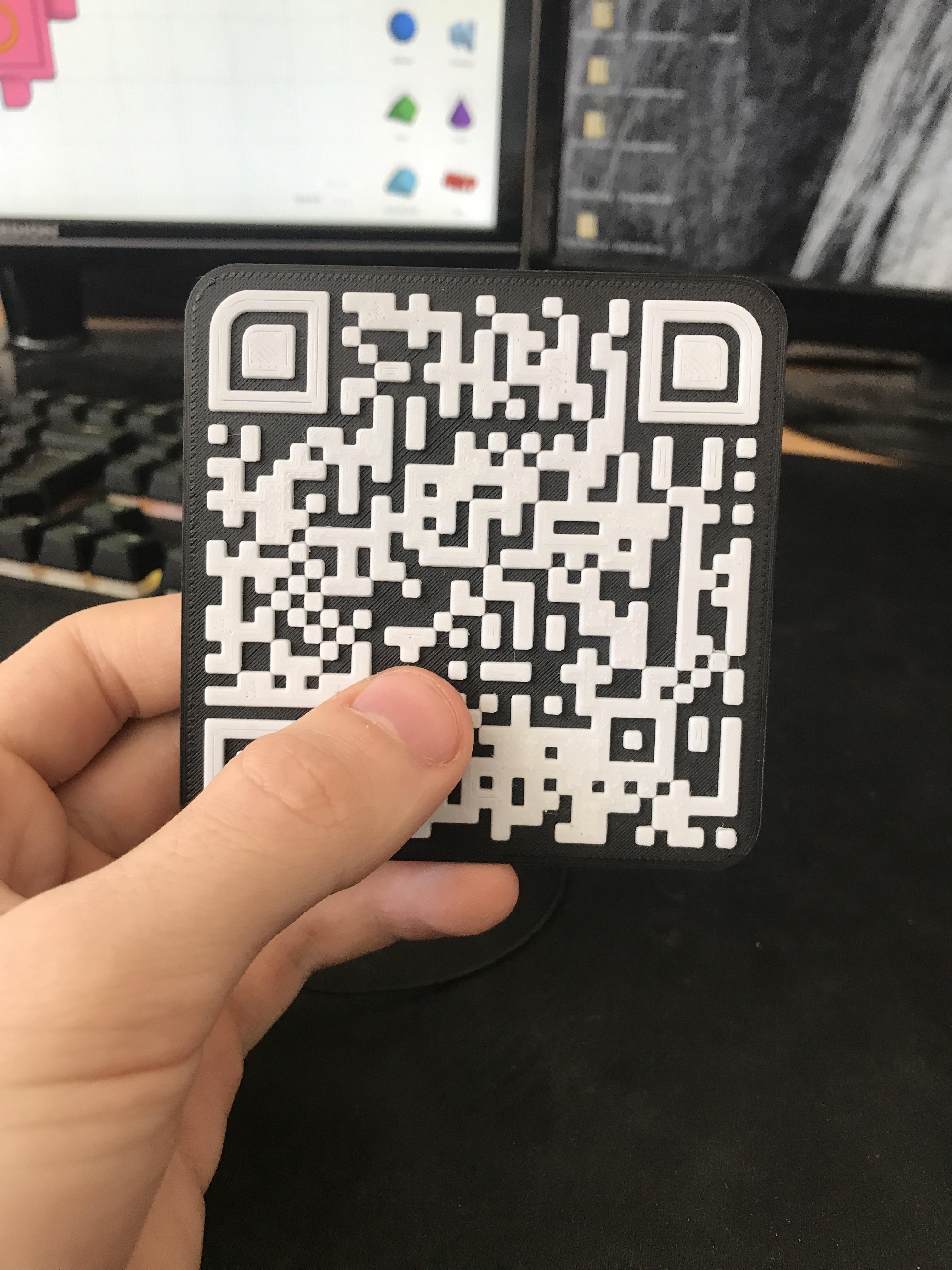 3D printed wifi qr code 3Dprinting