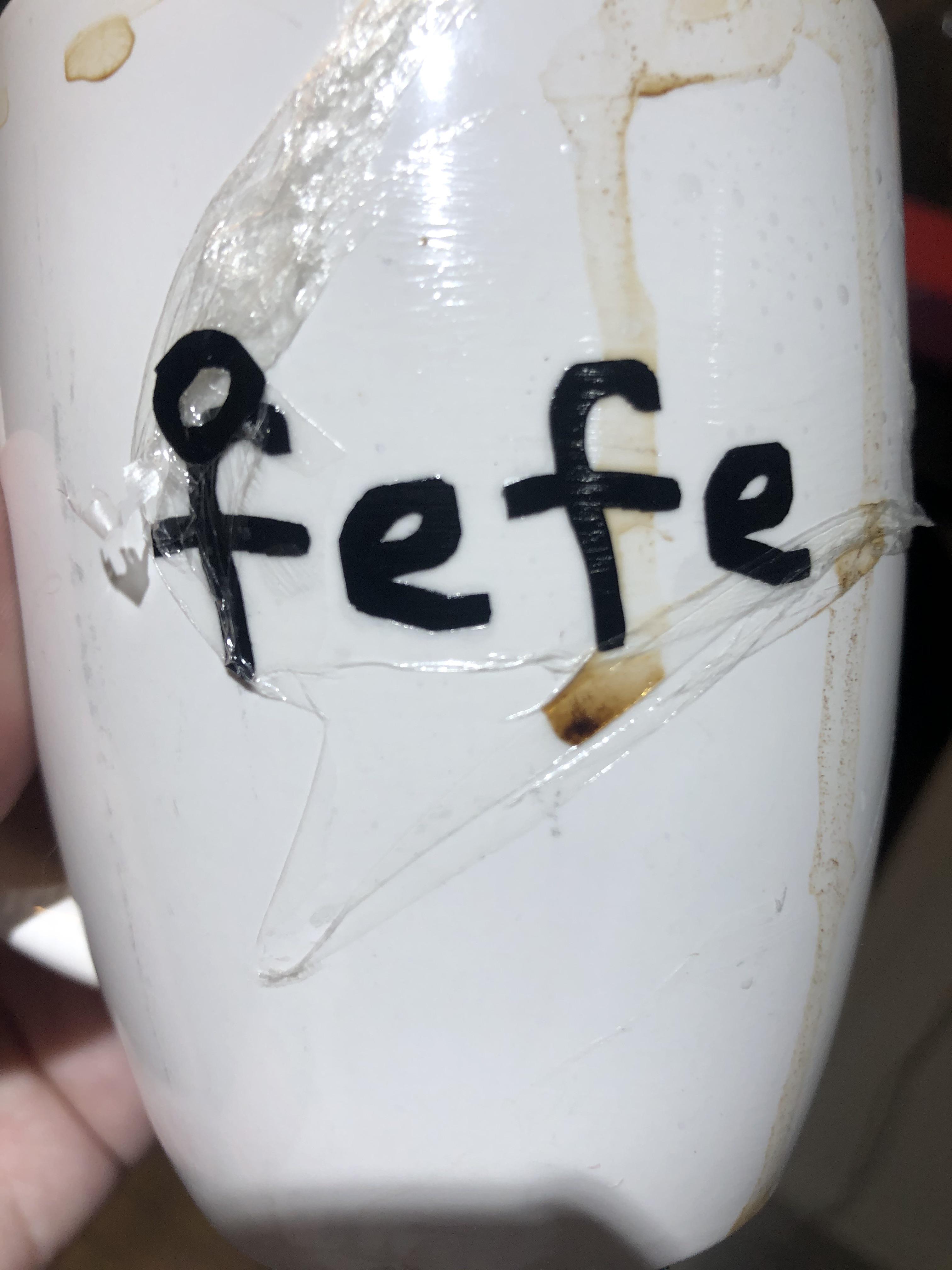 Sadness! I used dishwasher safe Mod Podge, cured for like two months