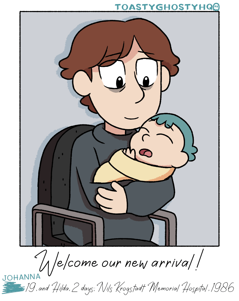 Johanna holding baby Hilda from my fic, 'They Wanted A Son' (art by