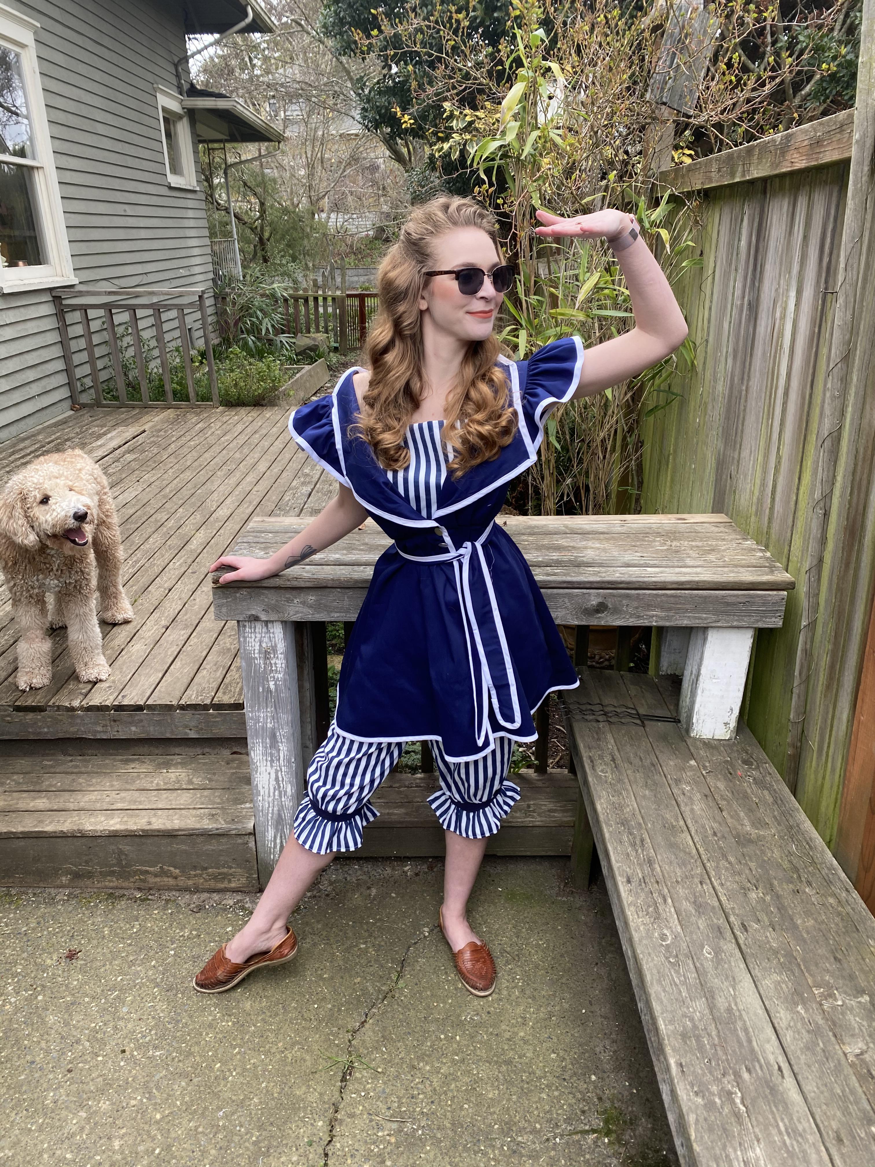 I made a Victorian bathing costume; 1890’s [repeated originals] r/sewing