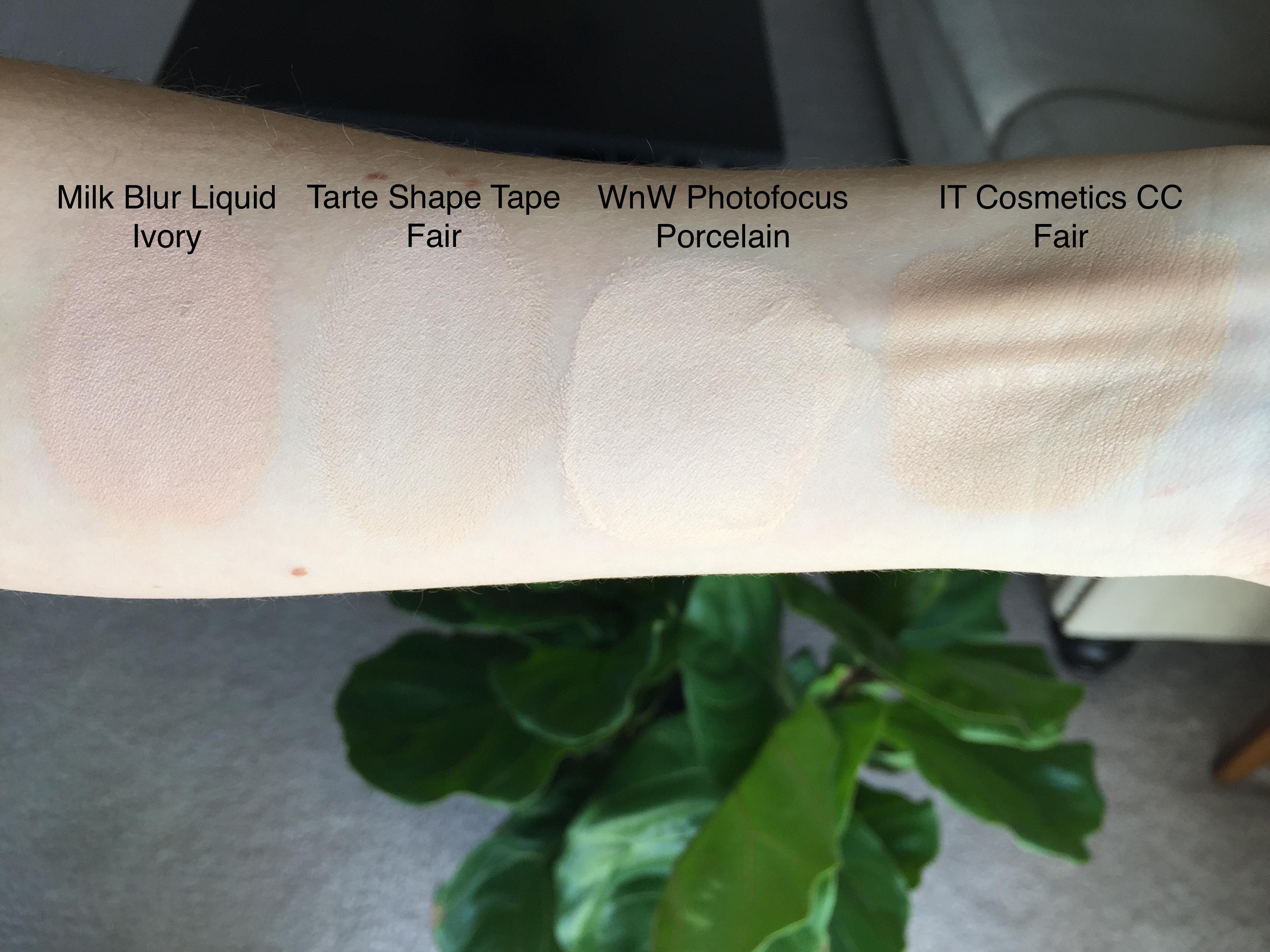 Swatches Milk Makeup Ivory vs other commonly talked about shades r