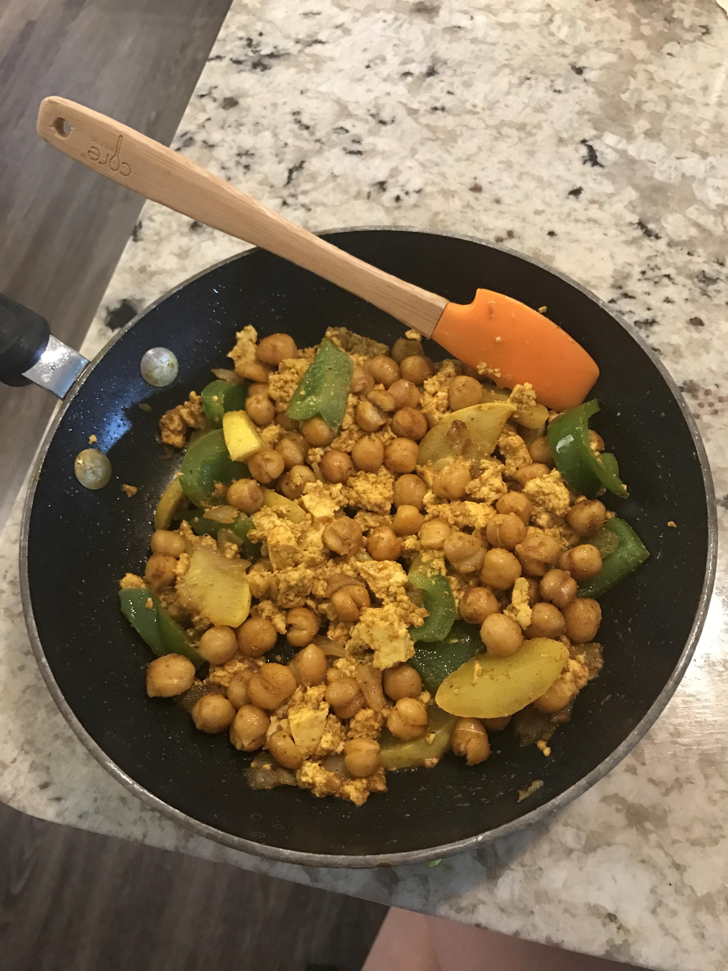 I was missing eggs... until I discovered tofu scramble! Today I made a