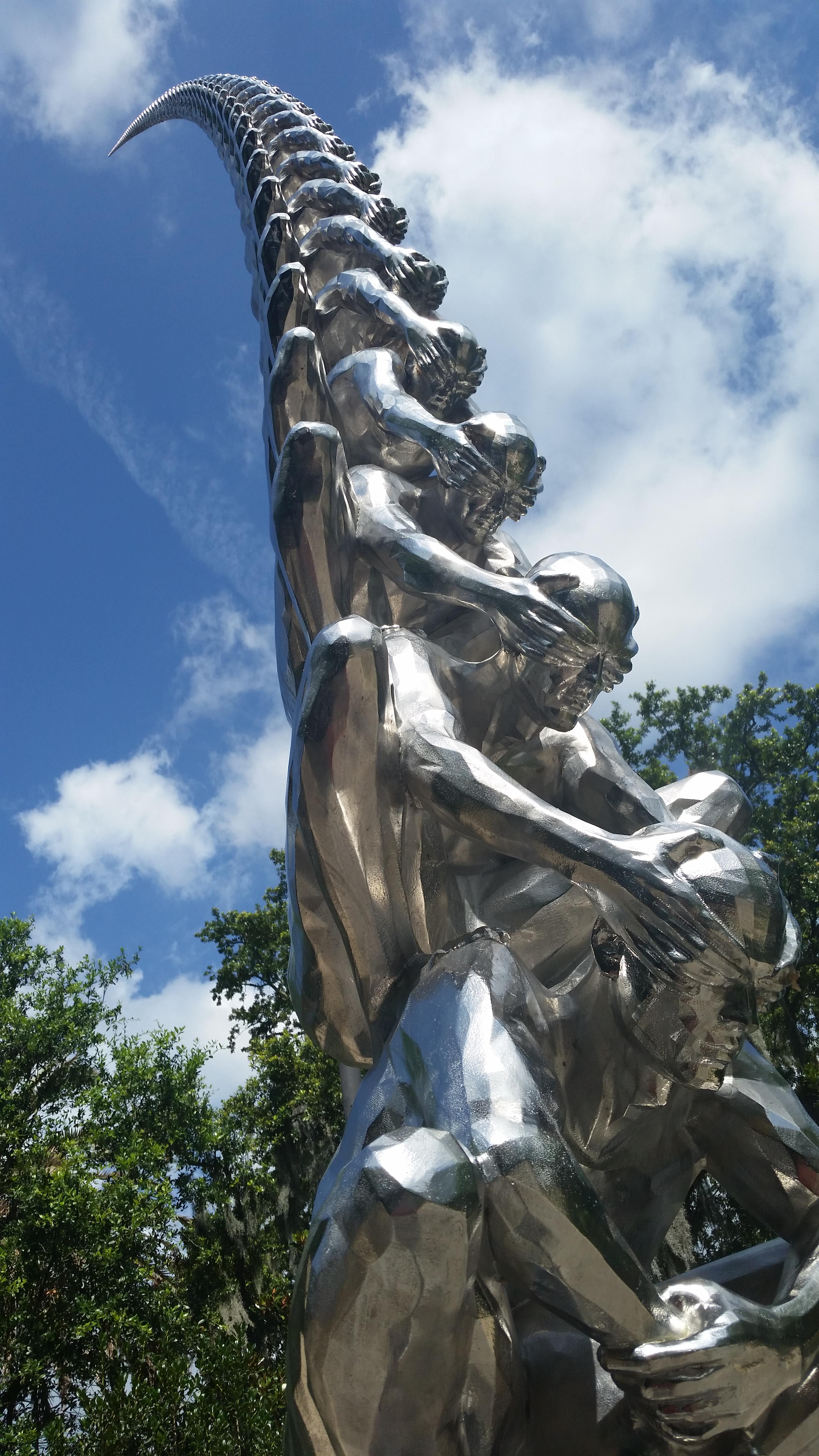 Towering Sculpture of Blinded Men by DoHo Suh (New Orleans Museum of