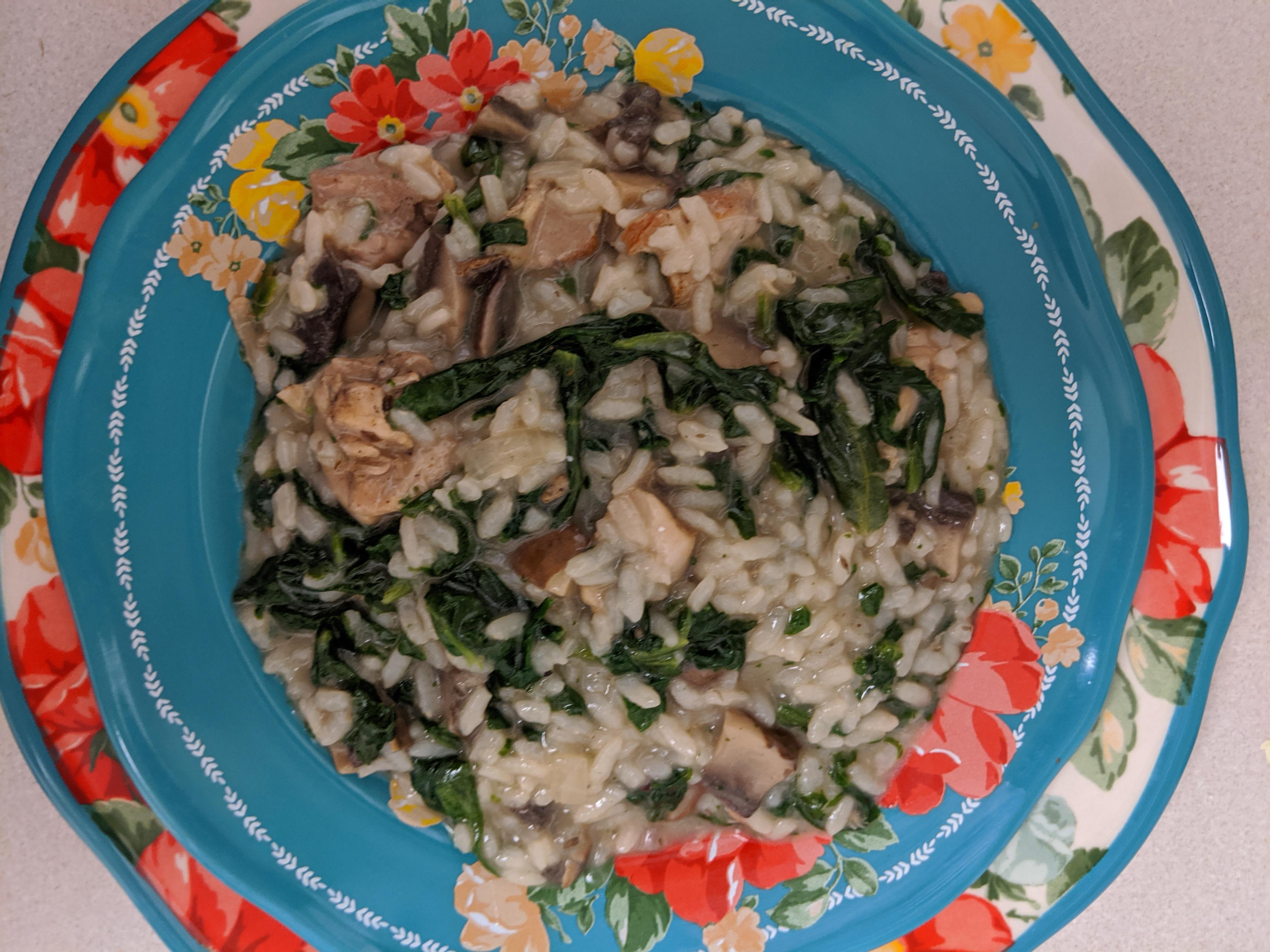 IP mini Risotto (Chicken, Mushroom & Spinach) r/instantpot