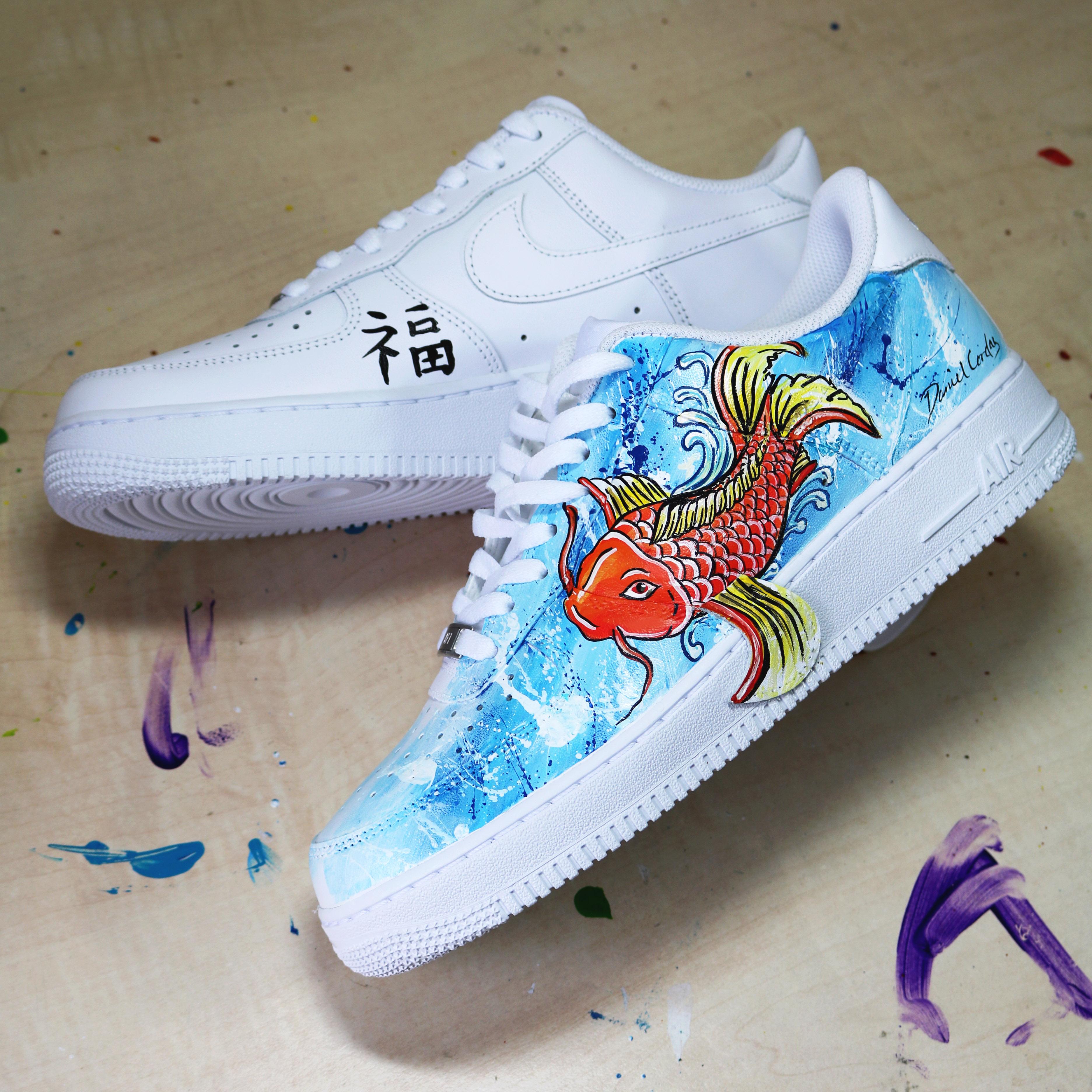 Hand painted KOI fish AF1 by danielcordas r/Sneakers