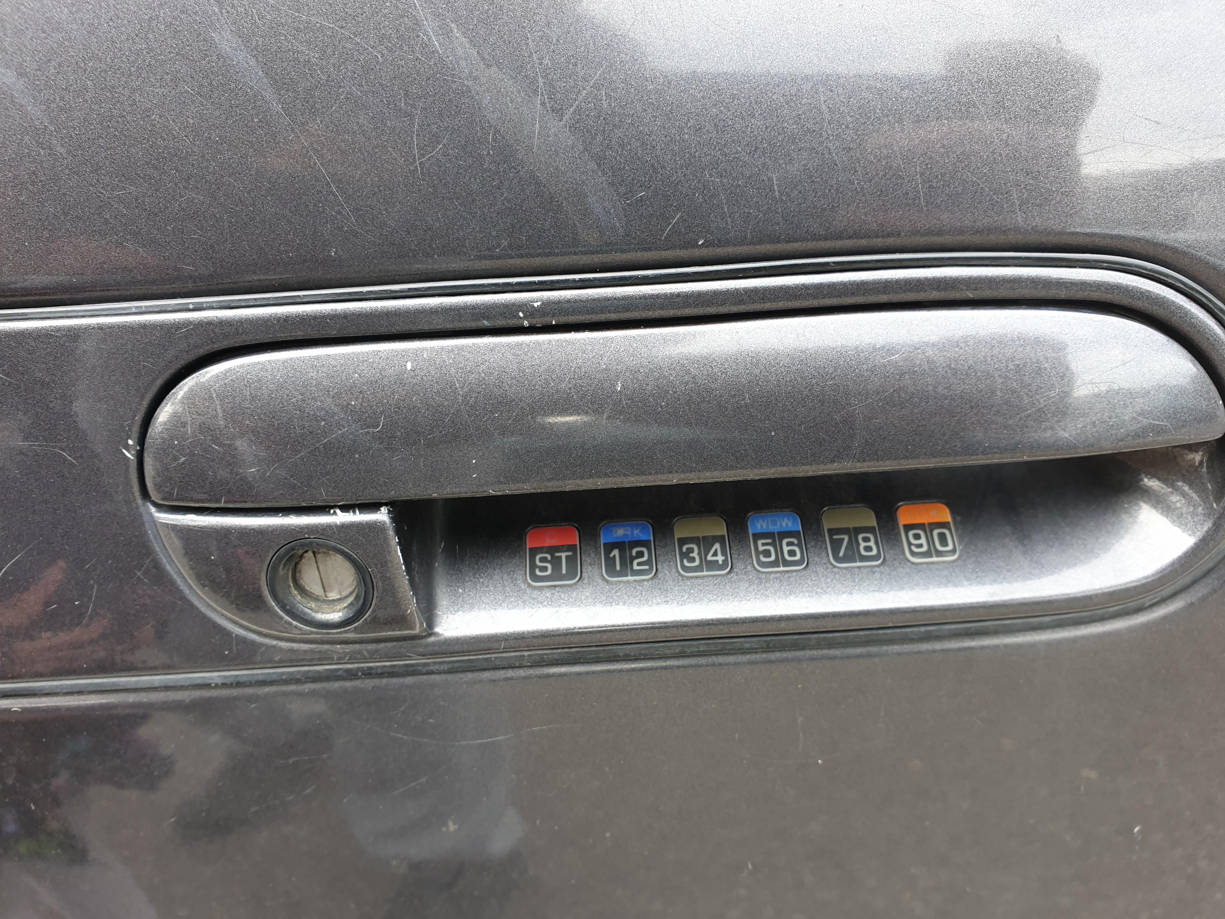 Coded door lock, old school keyless entry. Early Nissan Maxima r