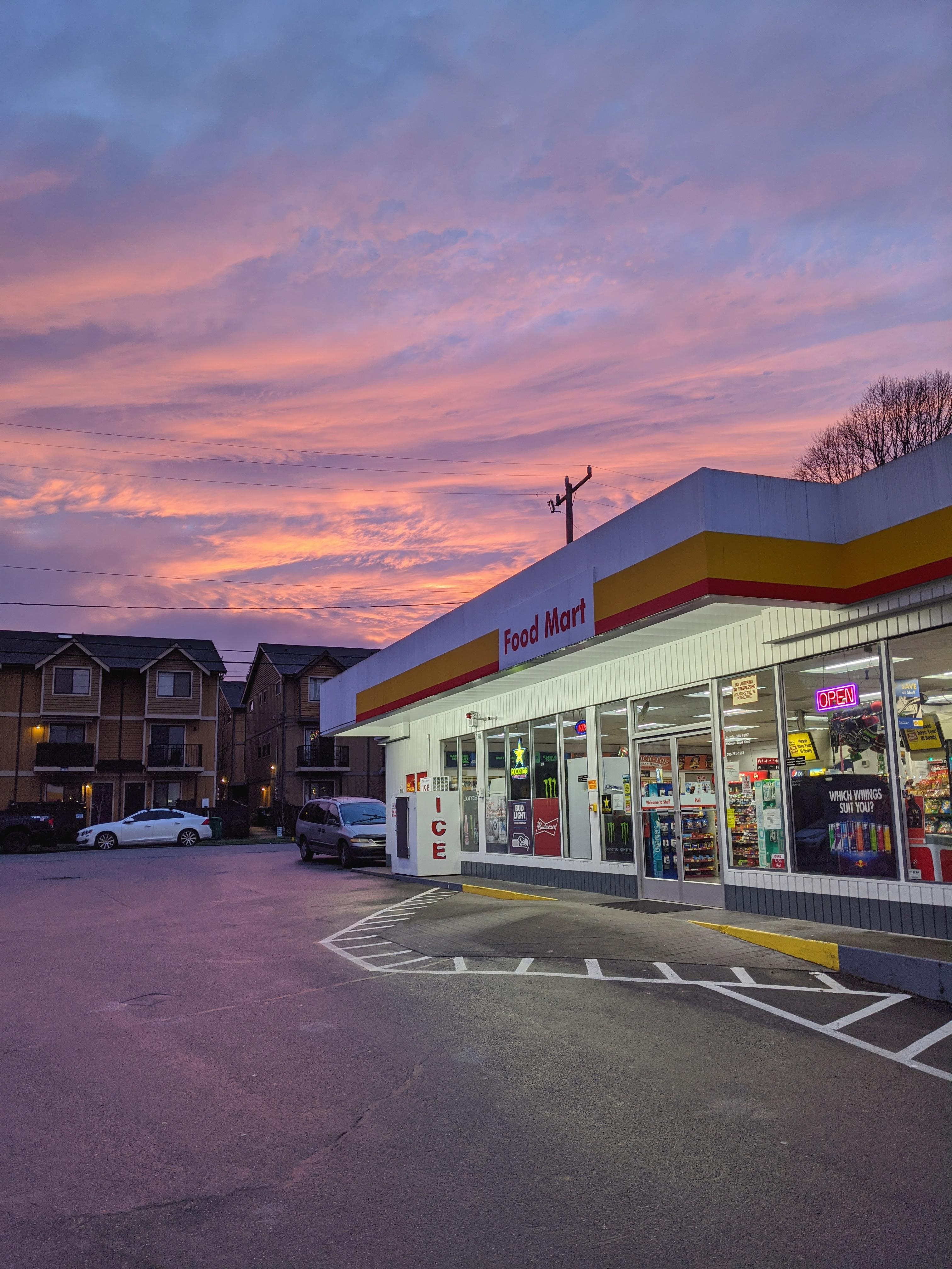 Sunrise from the Crown Hill Shell Station r/Seattle