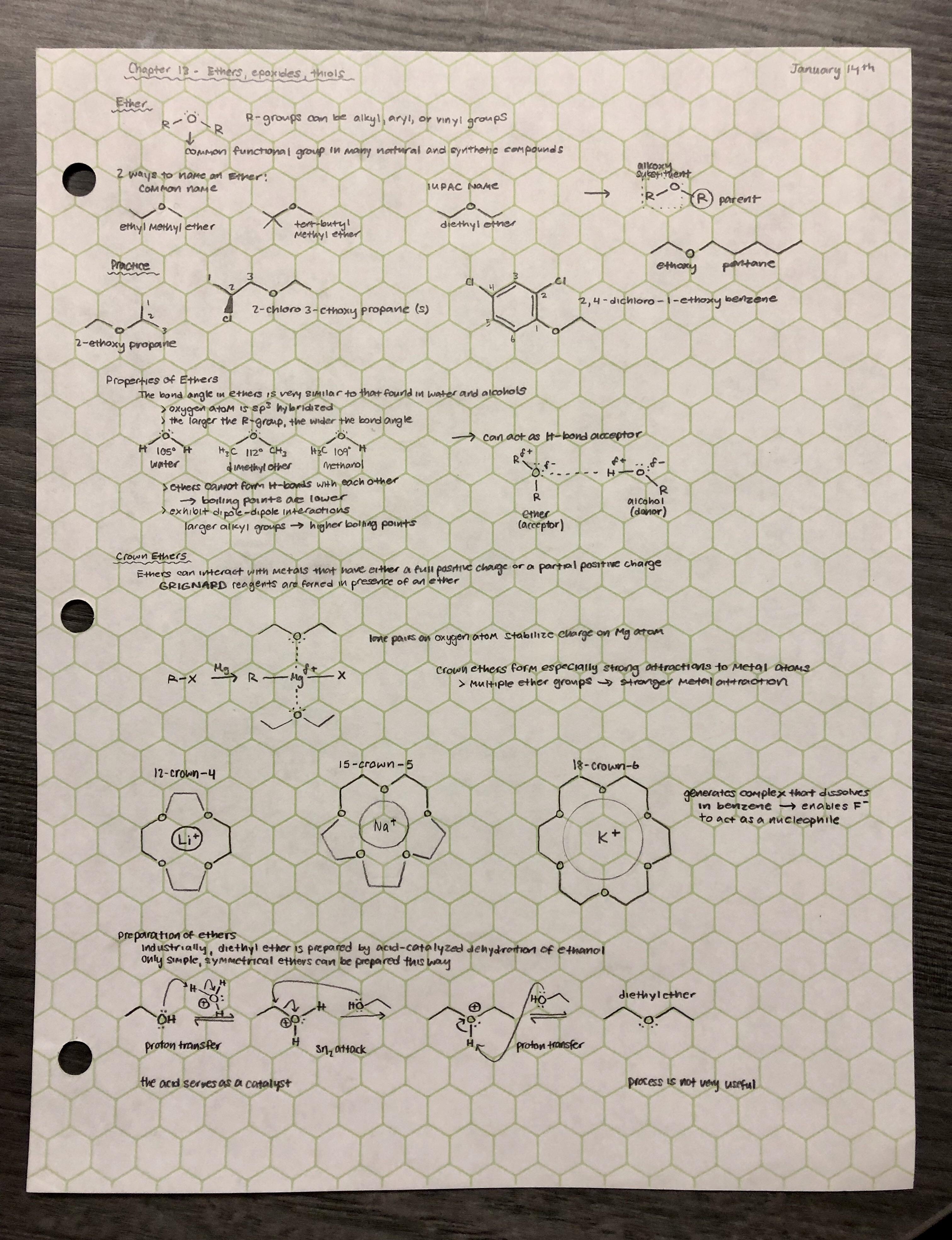 ordered hexagonal graph paper to make my ochem class a little more
