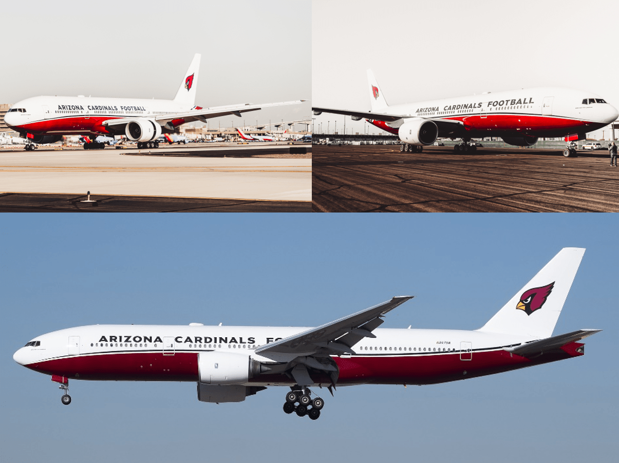 Arizona Cardinals new team plane. N867DA, a Boeing 777200. r/aviation