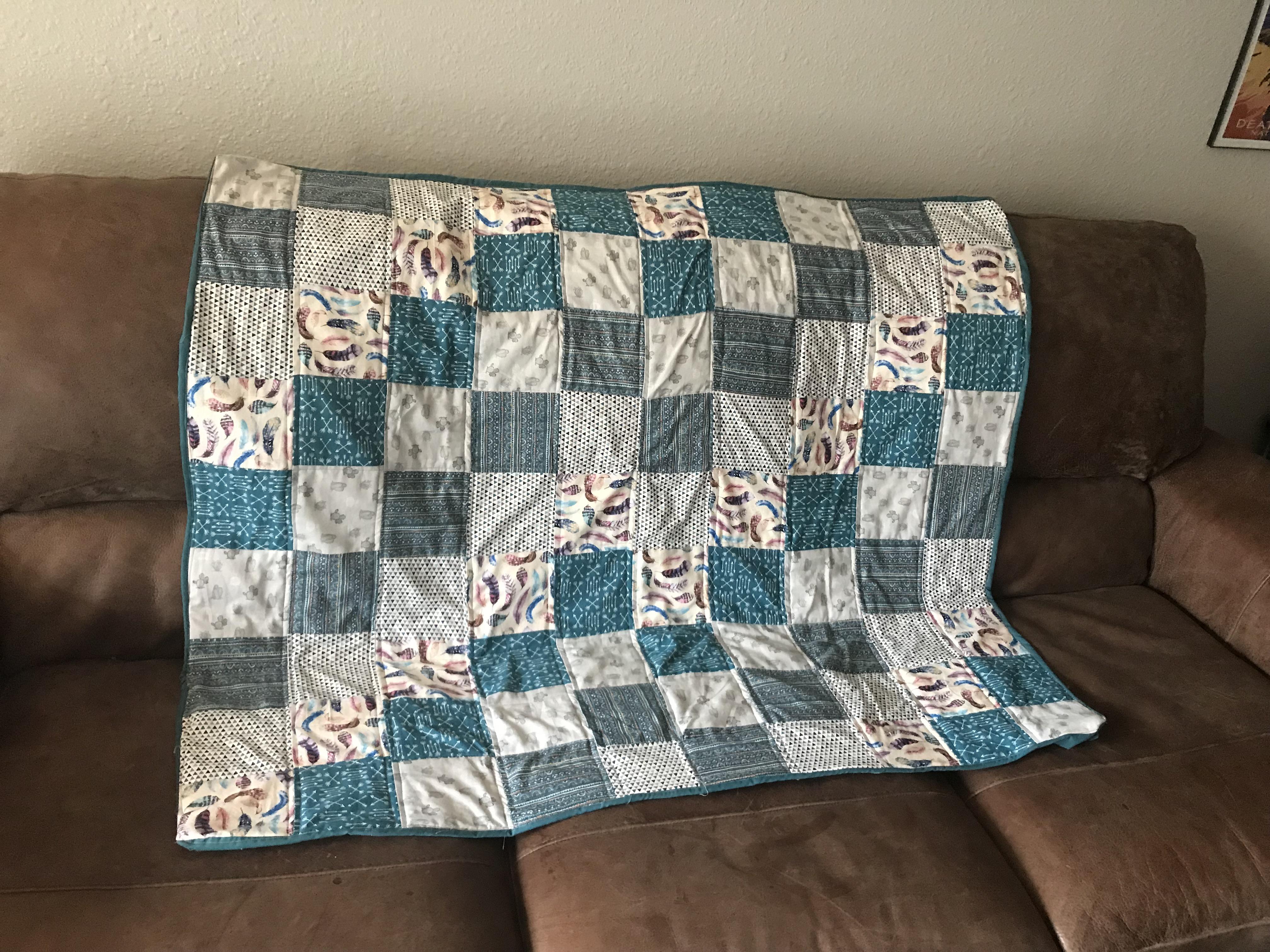 First quilt! Mistakes were made, but I can’t wait to start another! r
