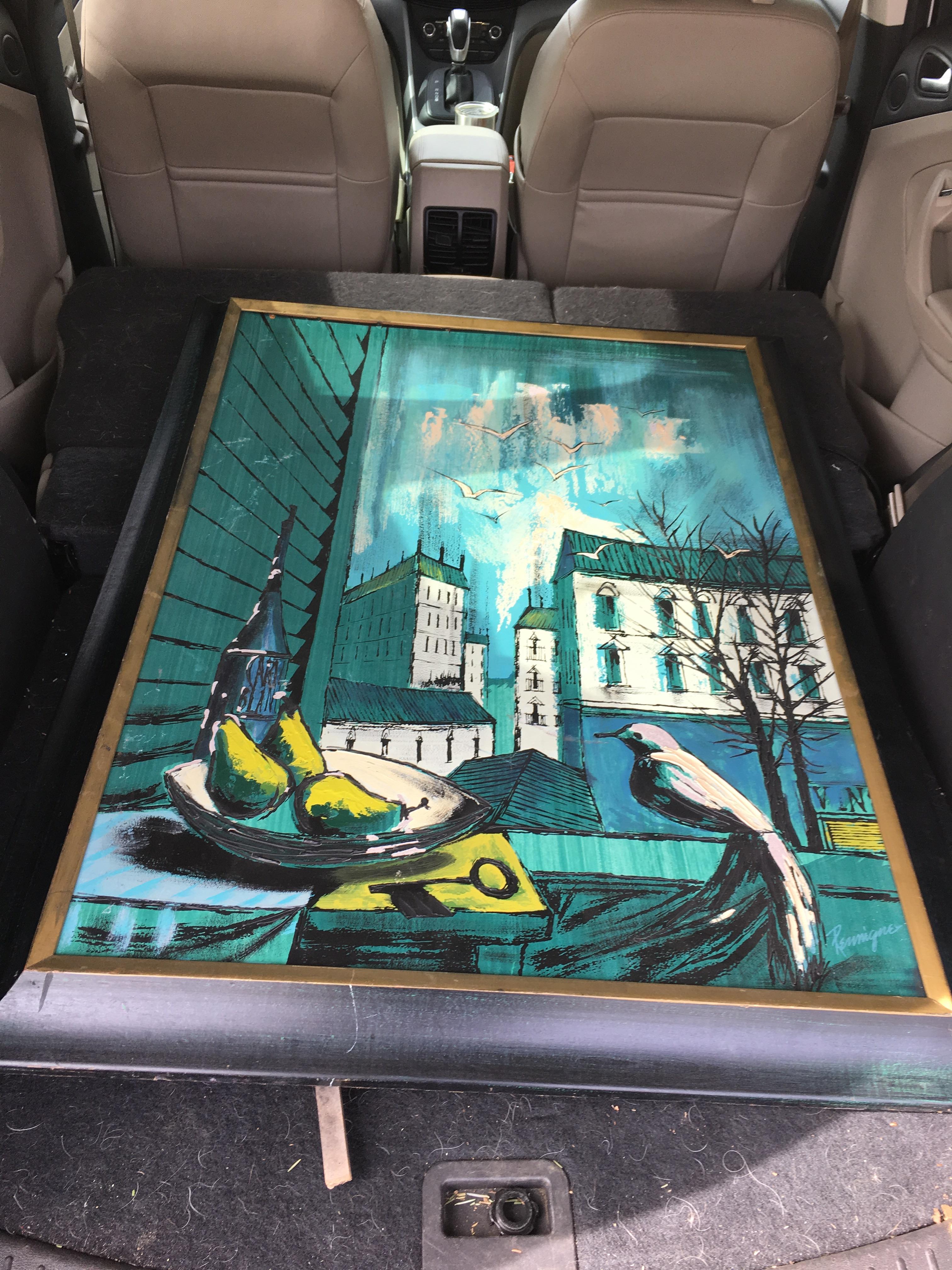 Loving this painting/poster that just fit in my car. r/ThriftStoreHauls