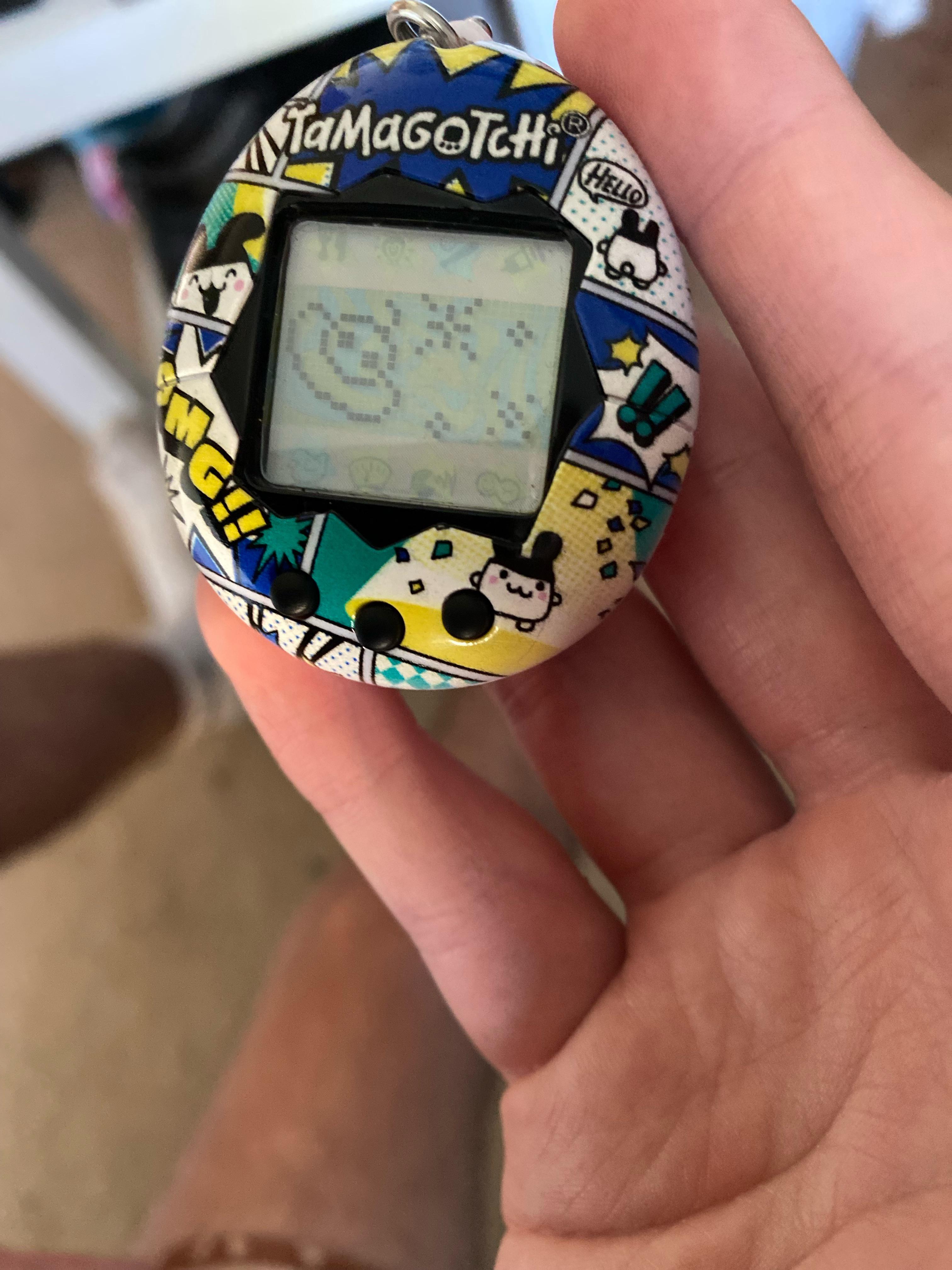 my brothers tamagotchi started beeping and then it came up with this