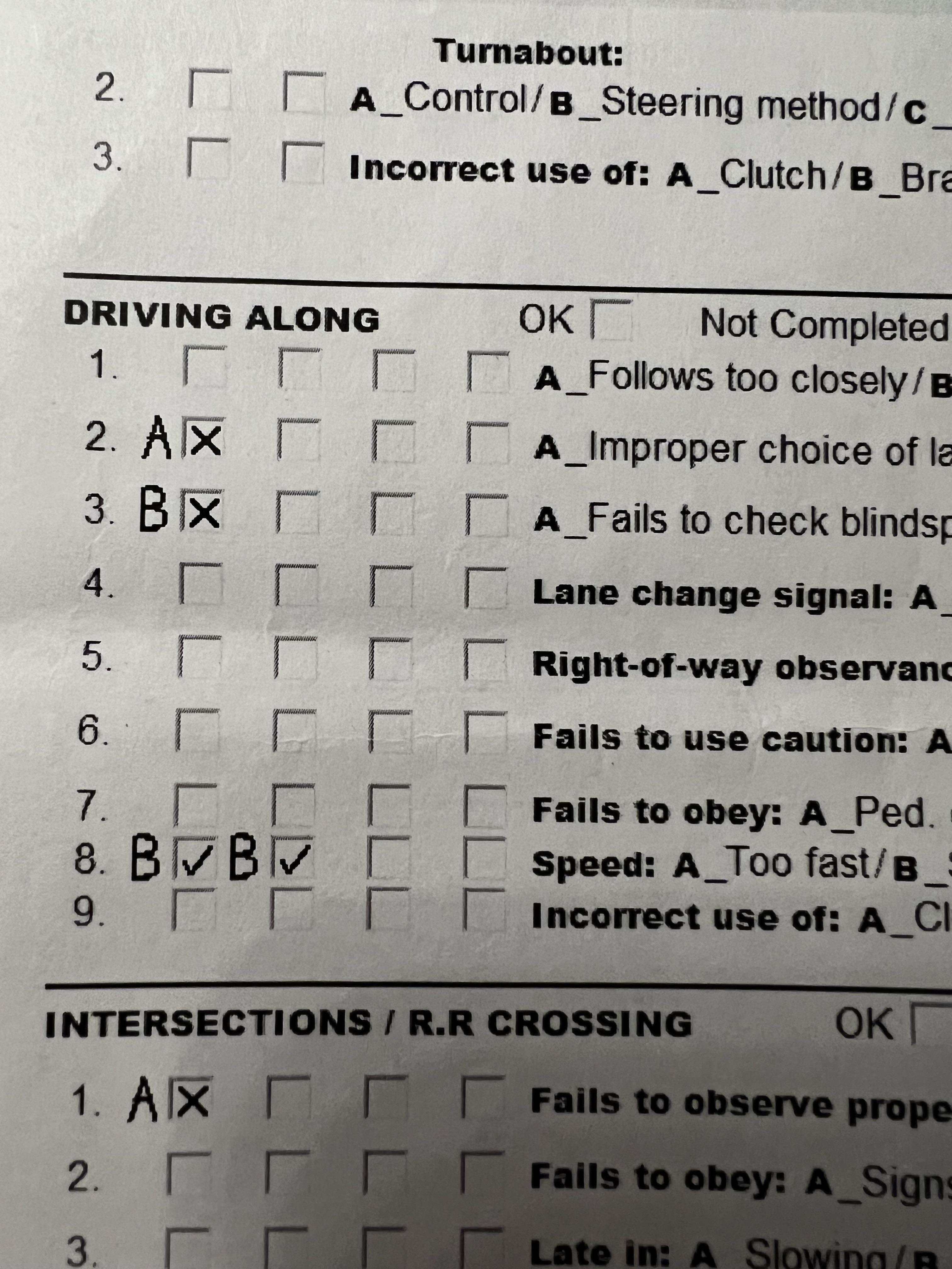 What’s the difference between a check mark and cross mark on a G2 mark
