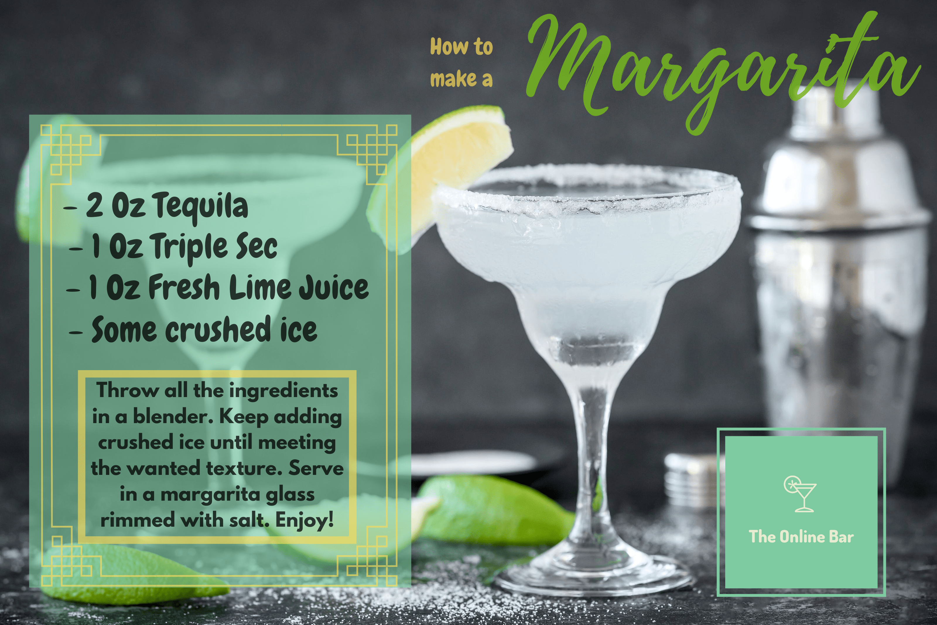 Hey guys, most of you knows how to make a margarita, but i thought