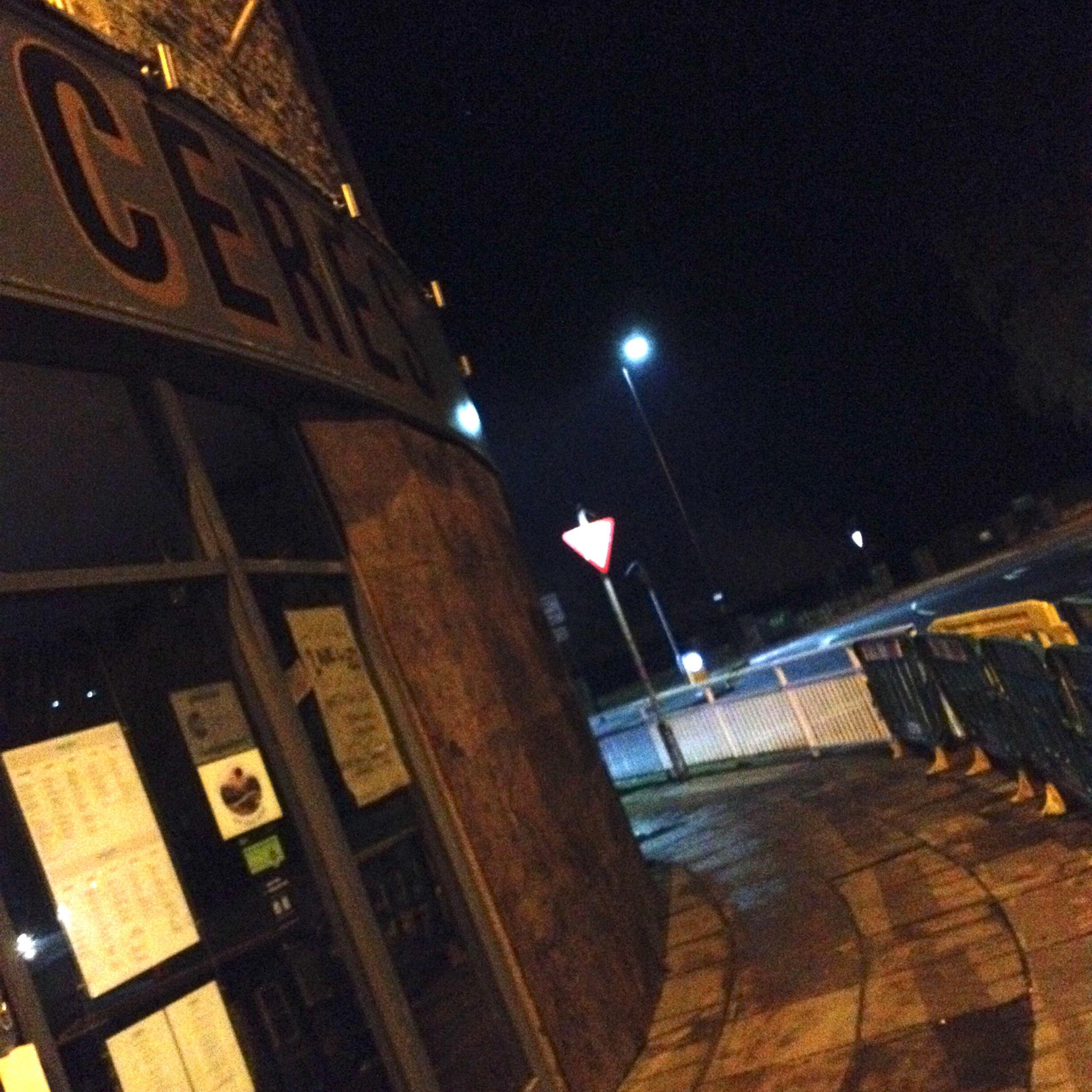 Car crashed into Ceres restaurant, Hunters Bar roundabout (boarded up). Any further info