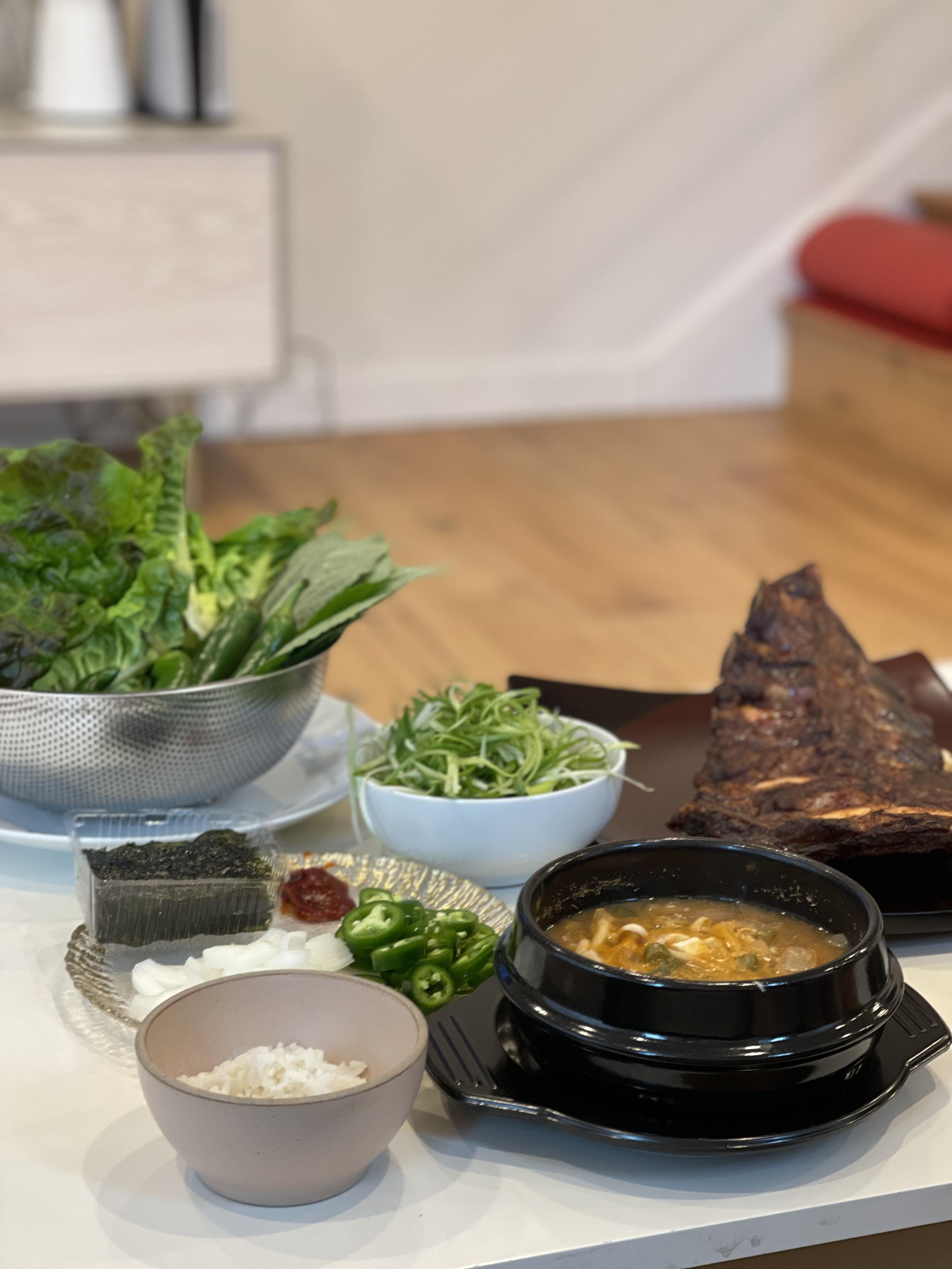 I love Korean bbq at home. Today we tried oven roasting beef ribs which