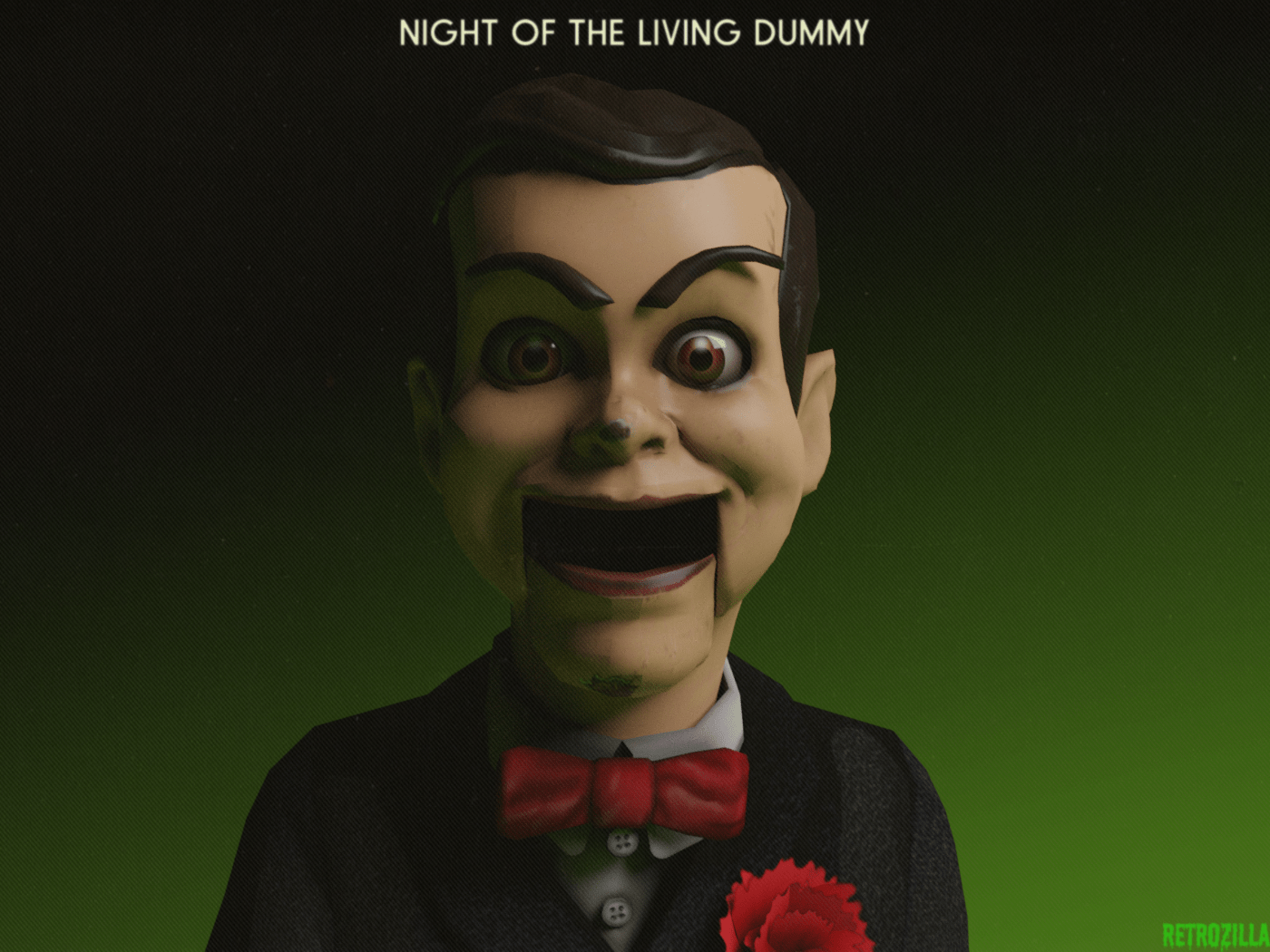 Recreated the cover of 'Night of the Living Dummy' in Blender using a