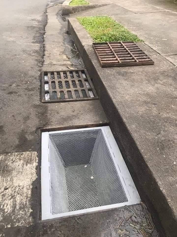 An idea to try stop trash flowing down the drain into our rivers and