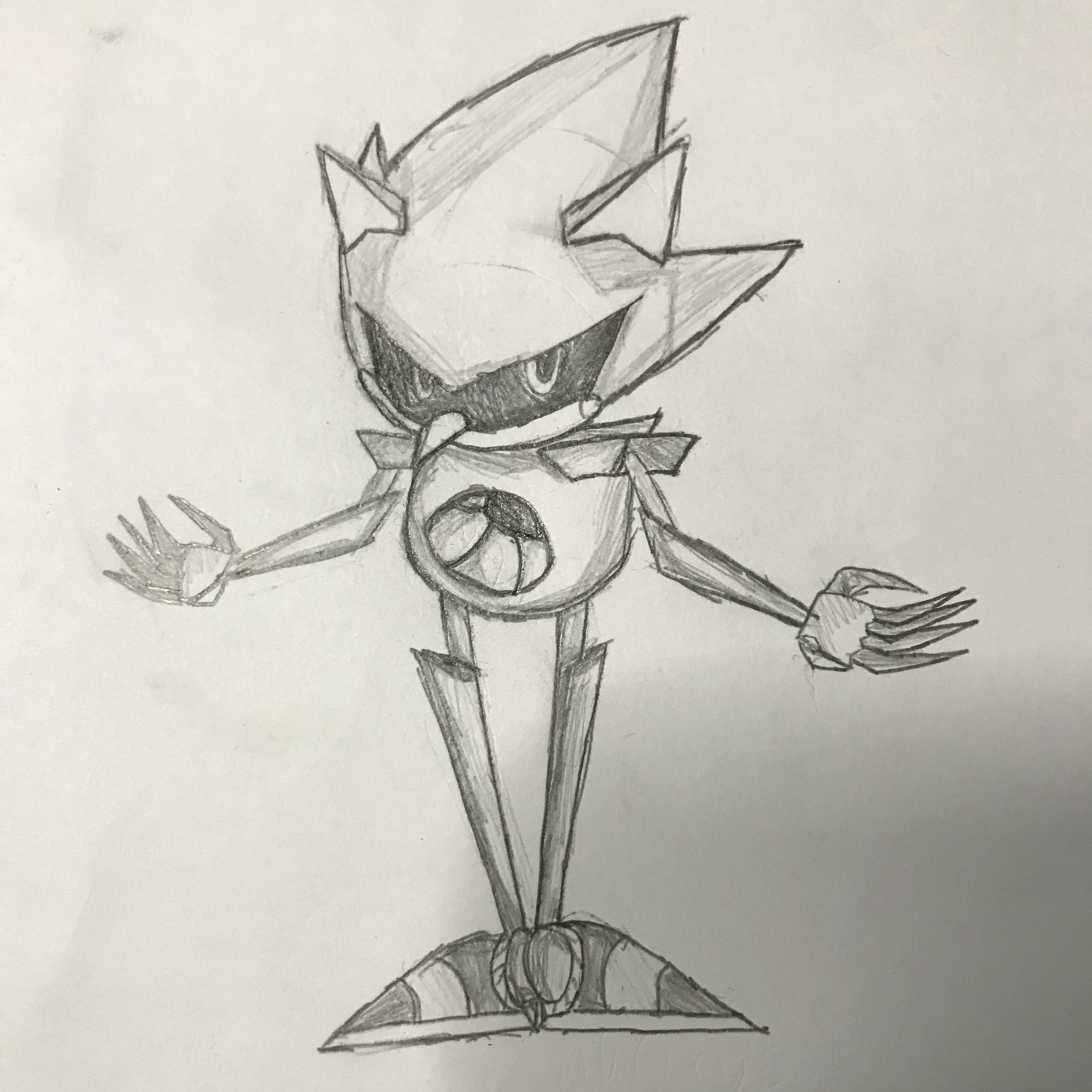 How To Draw Classic Metal Sonic