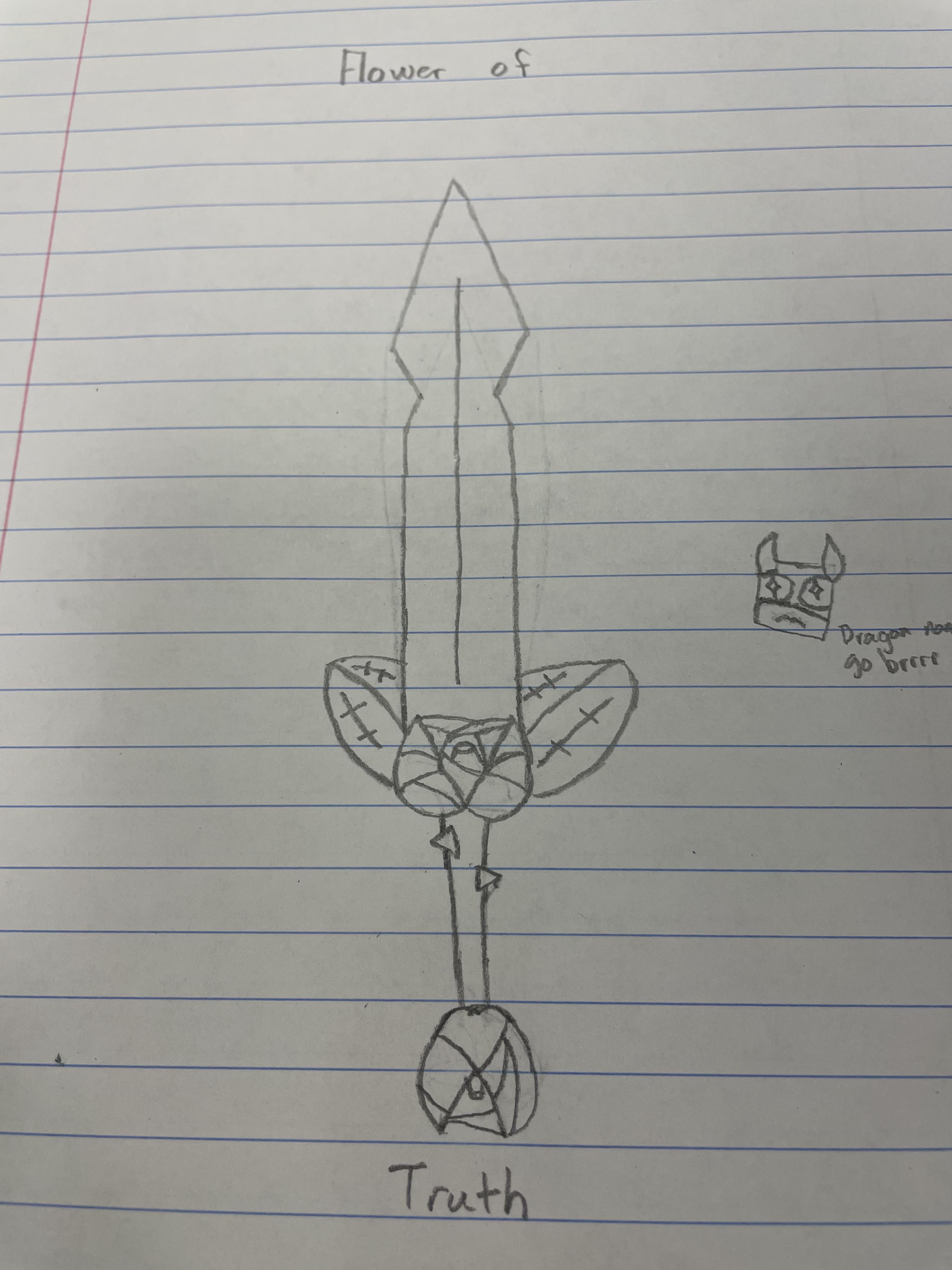 Drew my take on the flower of truth! (Acts like a sword, why not make