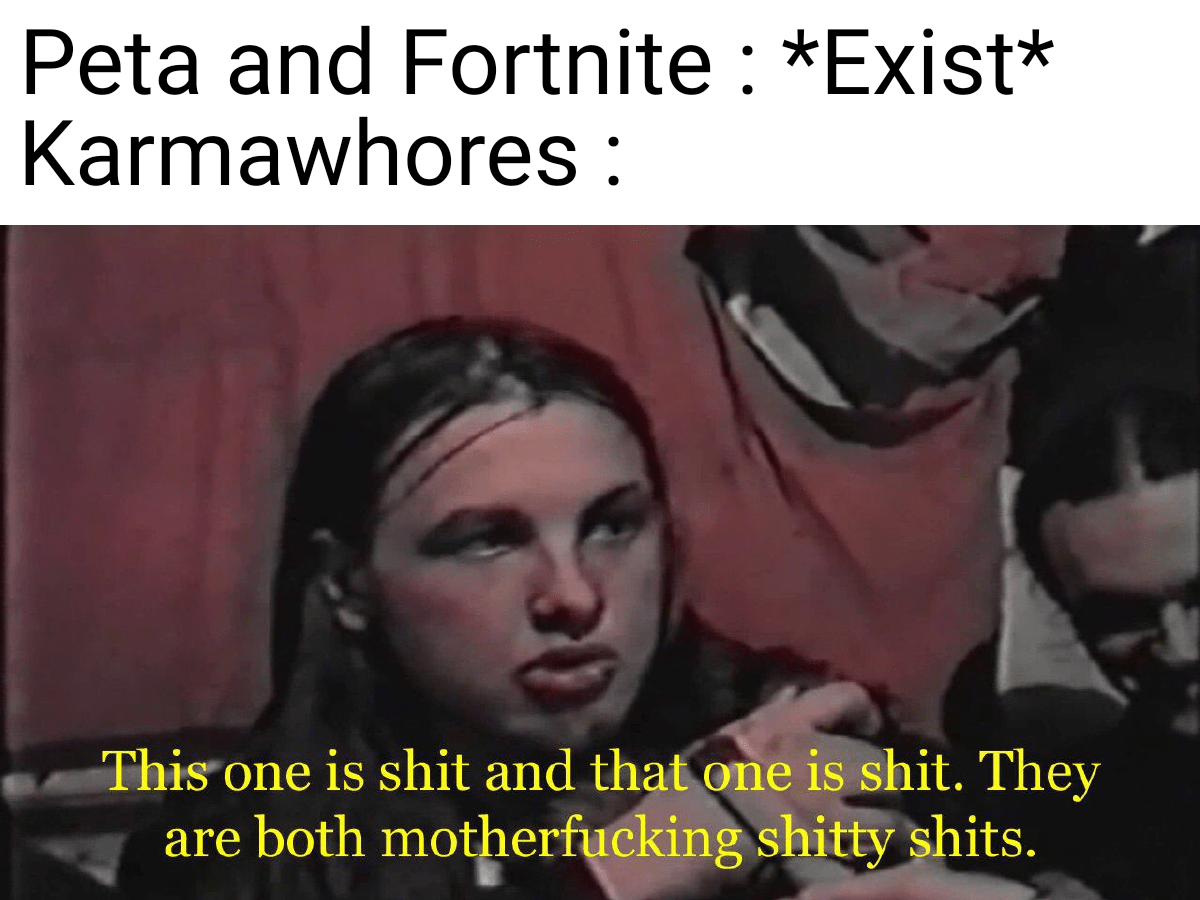 Fortnite bad peta bad Disney bad minecraft good keanu good wholesome