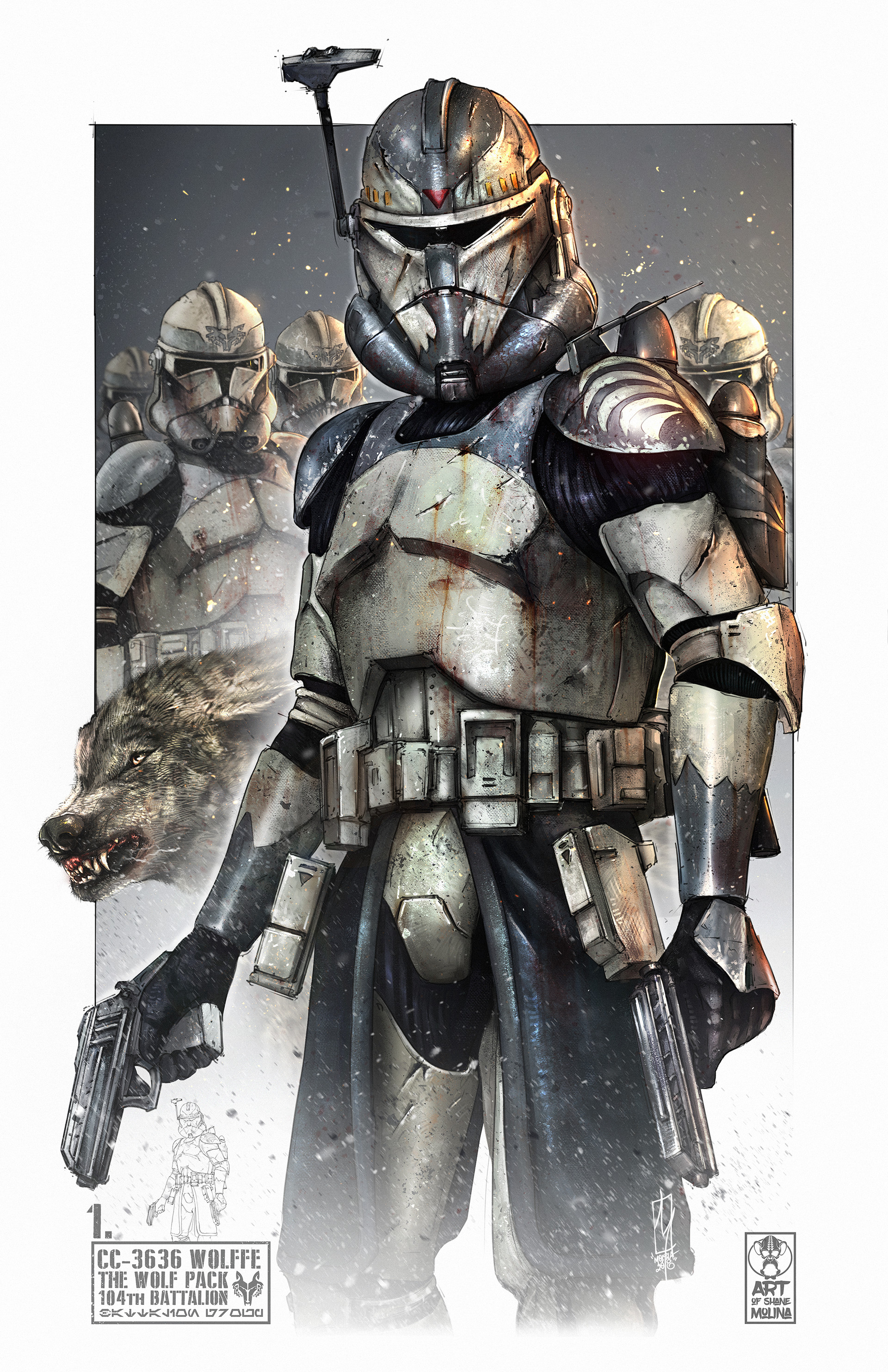 CC3636 (aka Commander Wolffe) of the 104th Battalion Group by Shane