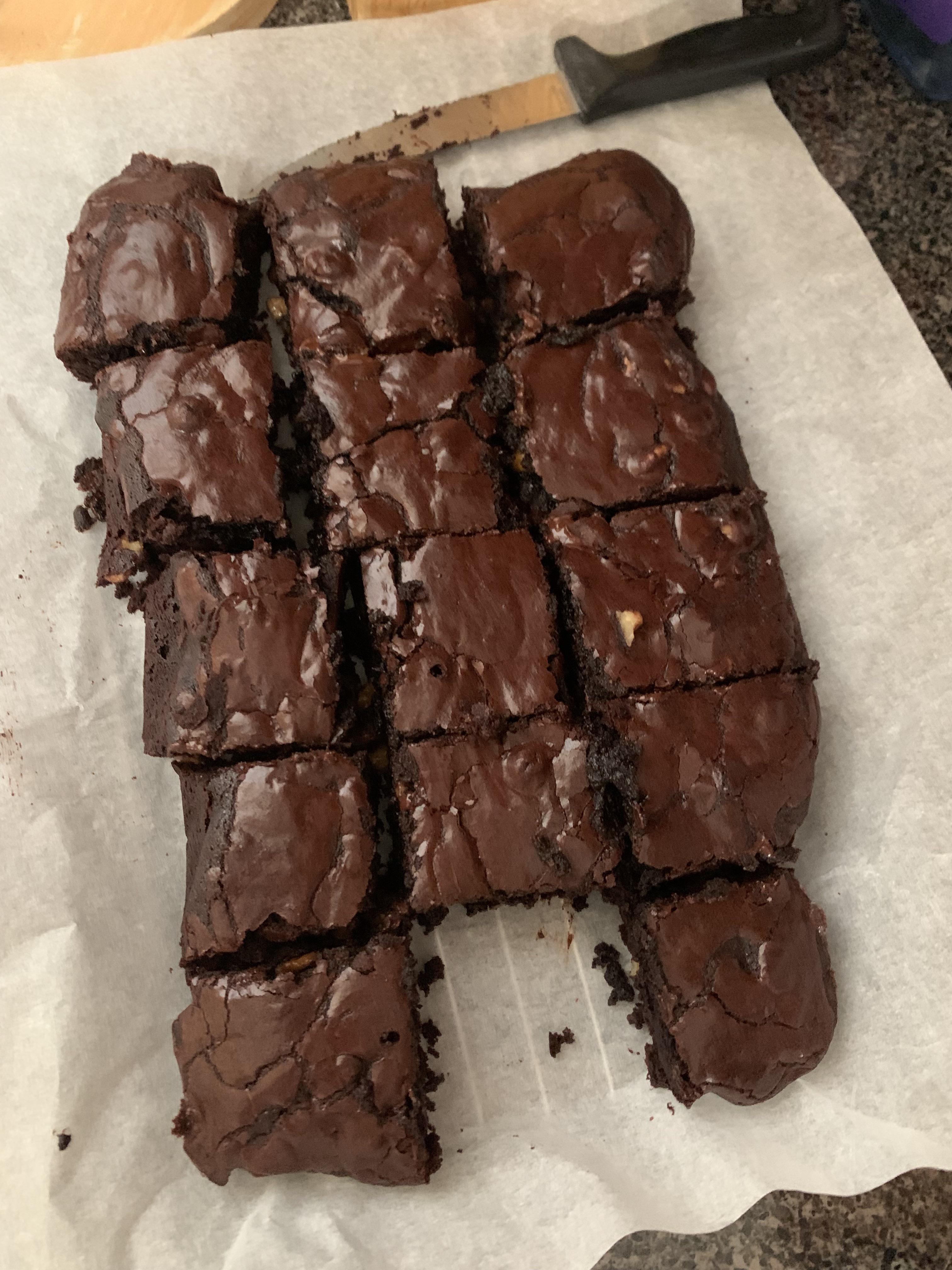 Lost the recipe for these brownies cause the Pinterest recipe I used
